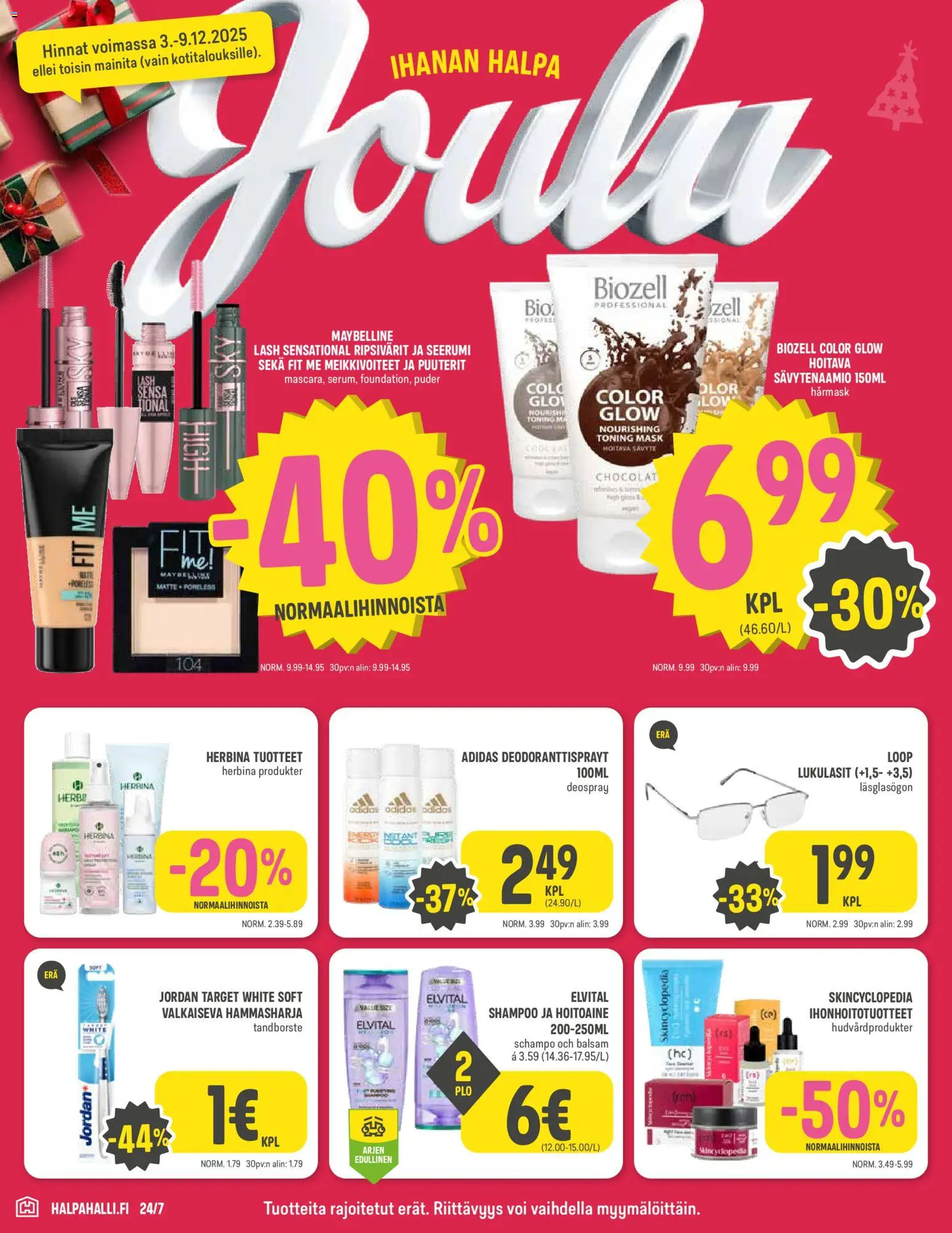 Halpa Halli tarjoukset – voimassa 03.12.2025 alkaen | Sivu: 6 | Tuotteet: Shampoo, Hammasharja, Seerumi, Voi