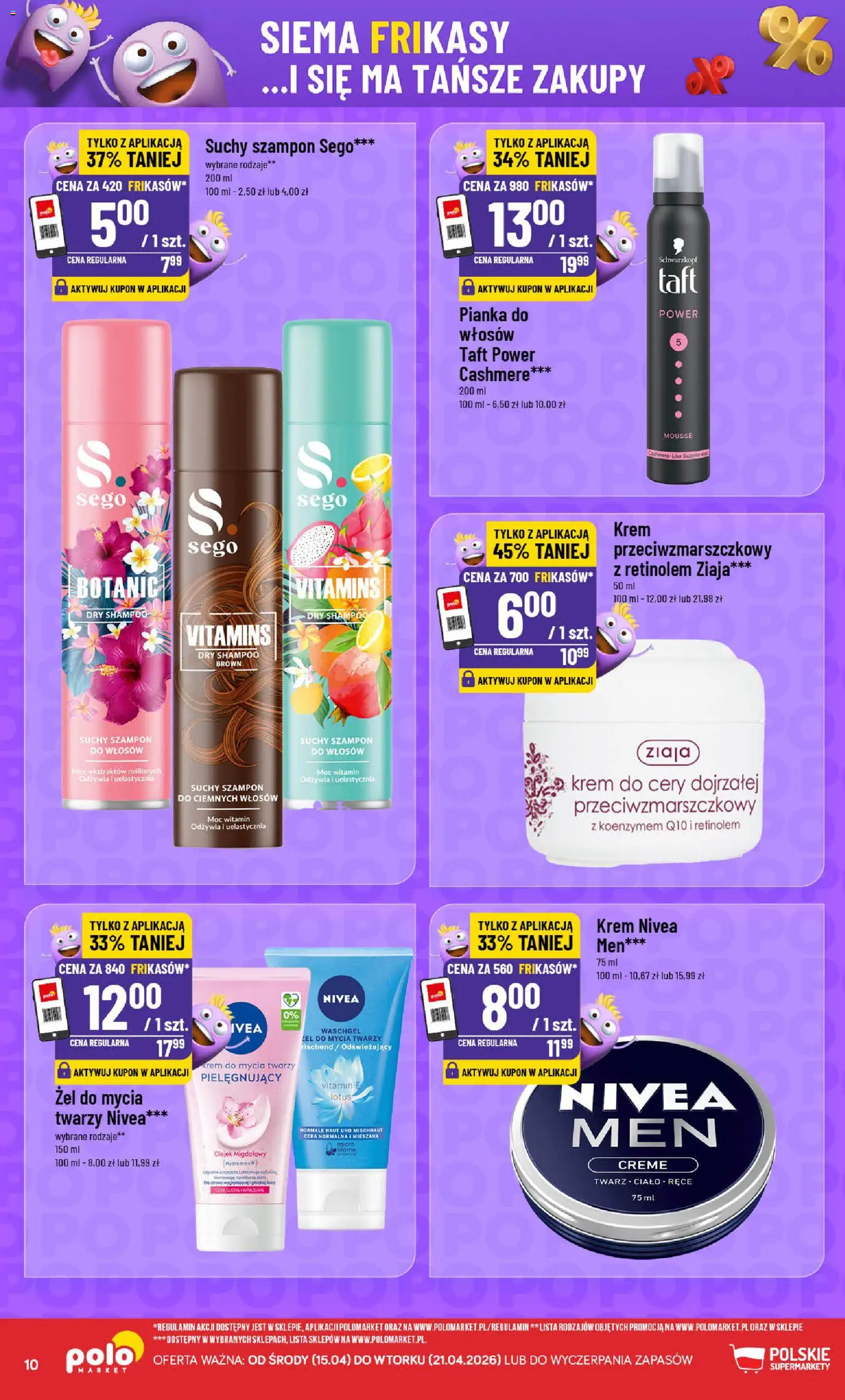 POLOmarket gazetka - Frikasowe Hity od 15.04.2026 | Strona: 10 | Produkty: Szampon, Krem, Suchy szampon
