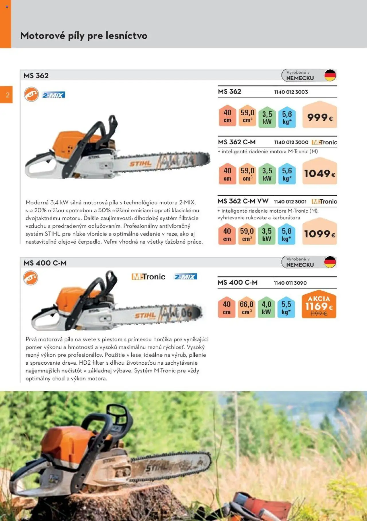 Nové STIHL akcie – leták je platný od 29.09.2025 | Strana: 24 | Produkty: Motorová píla, Píla