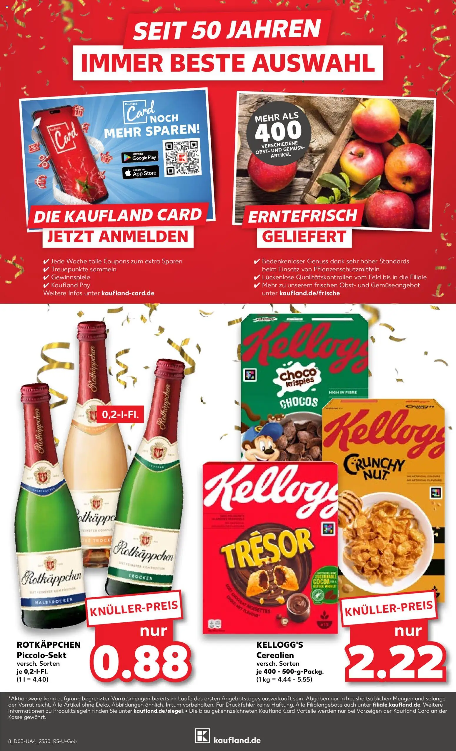 Kaufland prospekt Völklingen	 – gültig ab 15.01.2026 | Seite: 8 | Produkte: Kellogg's, Gemüse, Obst, Rotkäppchen