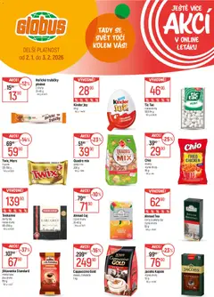Náhled letáku Globus leták od 07.01.2026 | Strana: 27 | Produkty: Globus, Twix, Teekanne, Ahmad tea