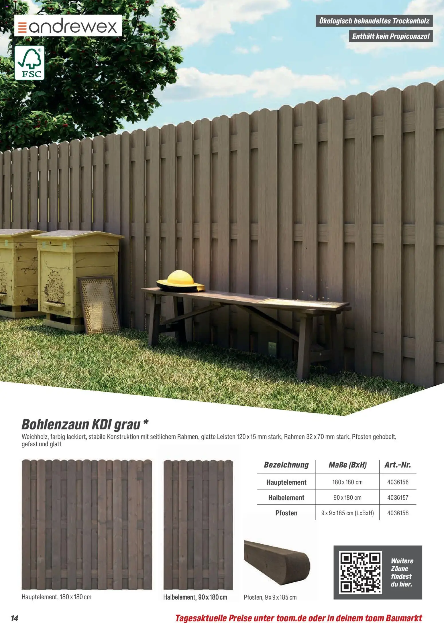 Toom Baumarkt Zäune & Sichtschutz 2026 – gültig ab 20.02.2026 | Seite: 14