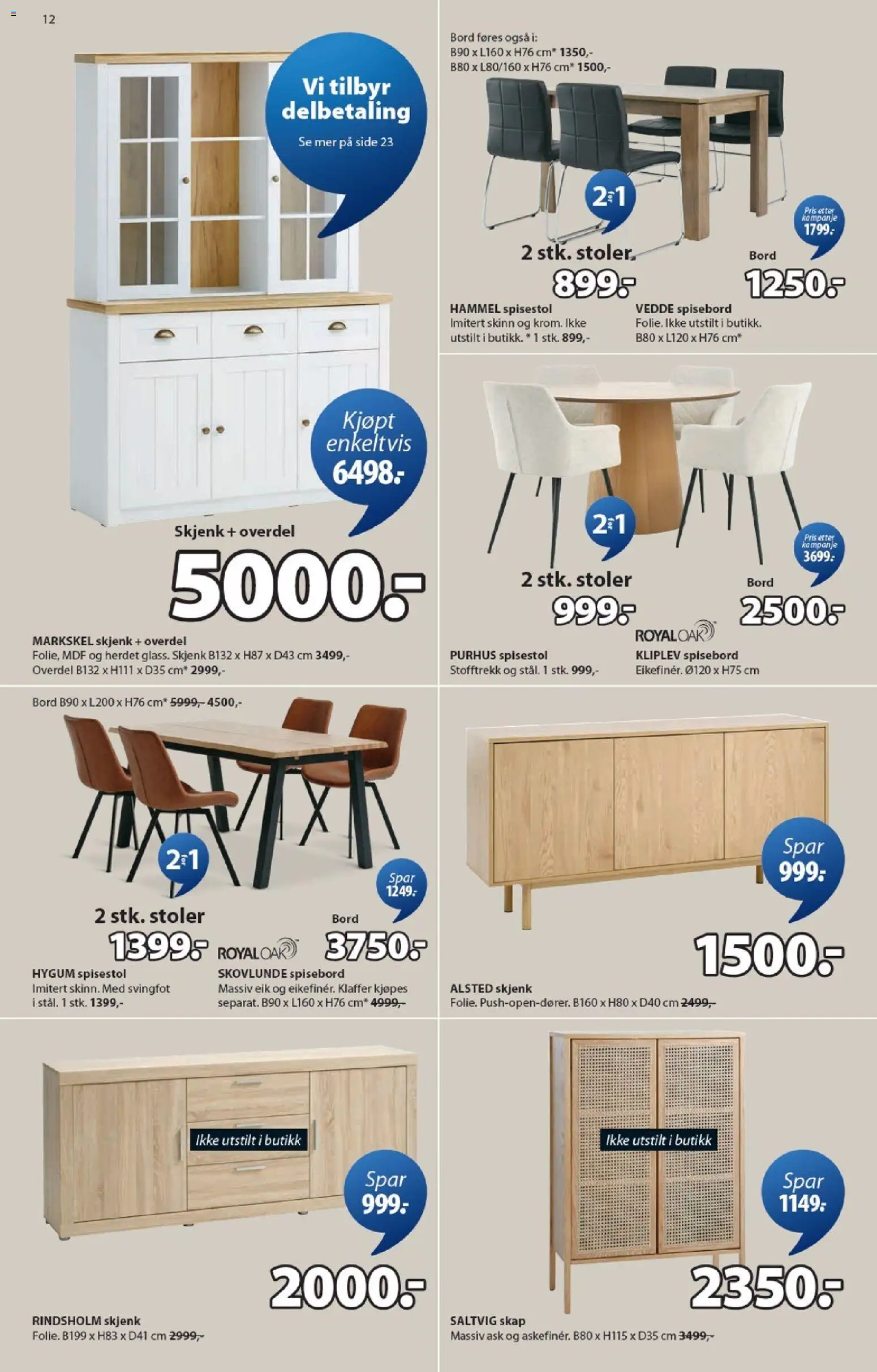 {H1} | Side: 12 | Produkter: Spisebord, Spisestol, Суміш дитяча, Bord