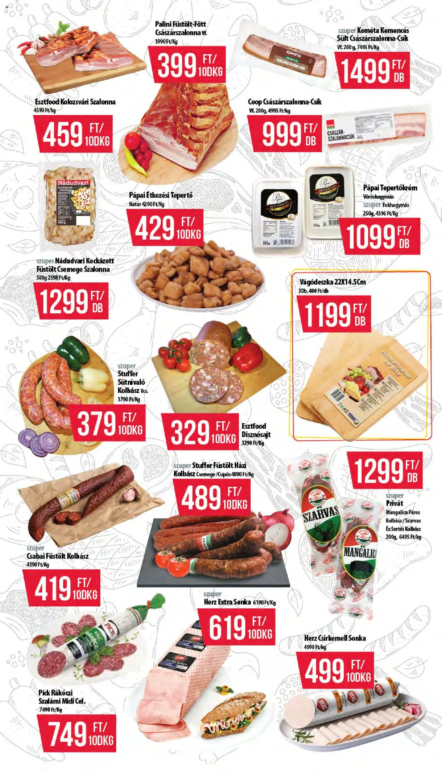 COOP akciós ujság - amely érvényes a következő dátumtól: 16.04.2026 | Oldal: 2 | Termékek: Kolbász, Vágódeszka, Császárszalonna, Szalonna