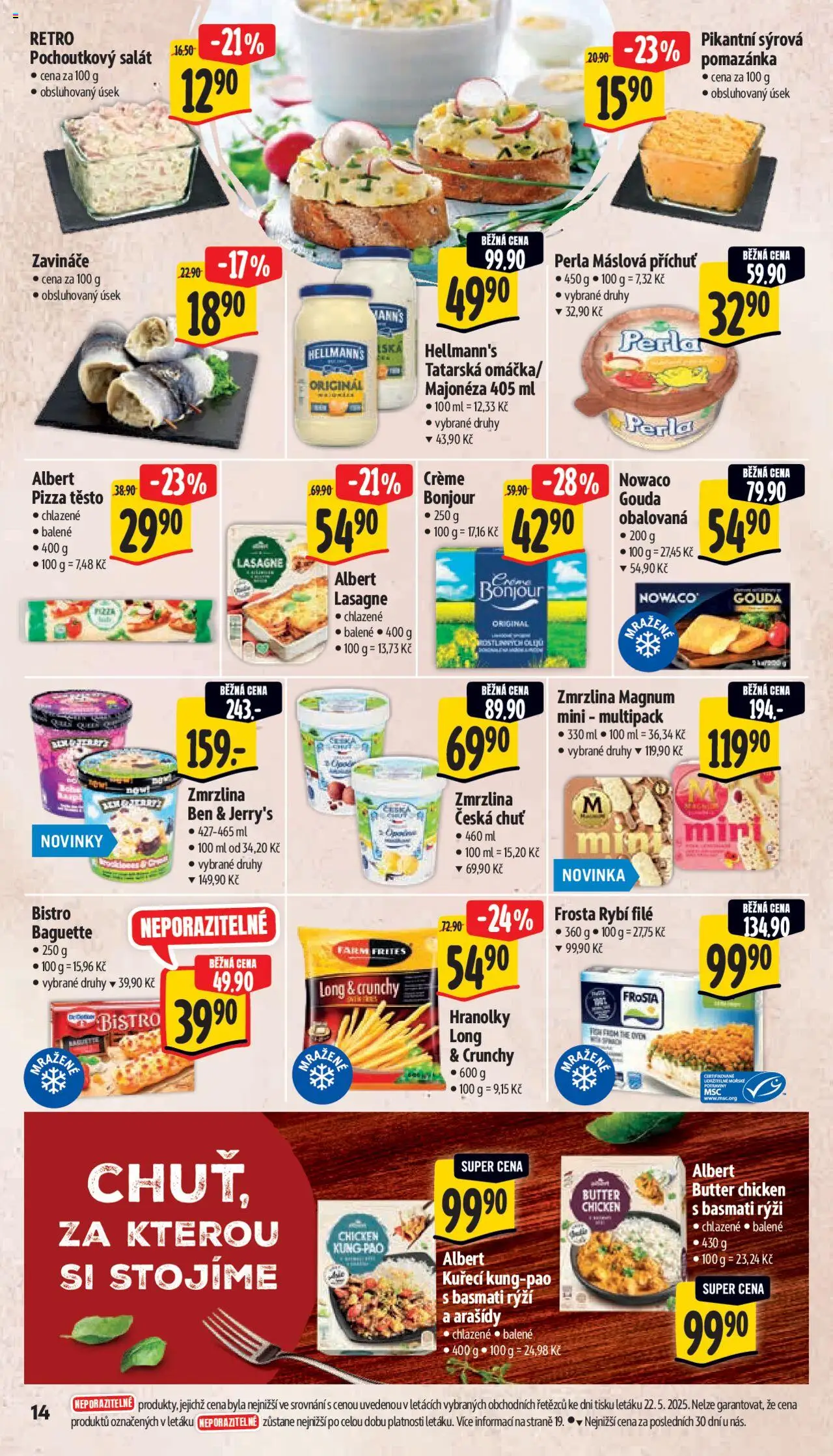 Albert leták - Supermarket od 28.05.2025 | Strana: 22 | Produkty: Gouda, Salát, Kung pao, Potraviny