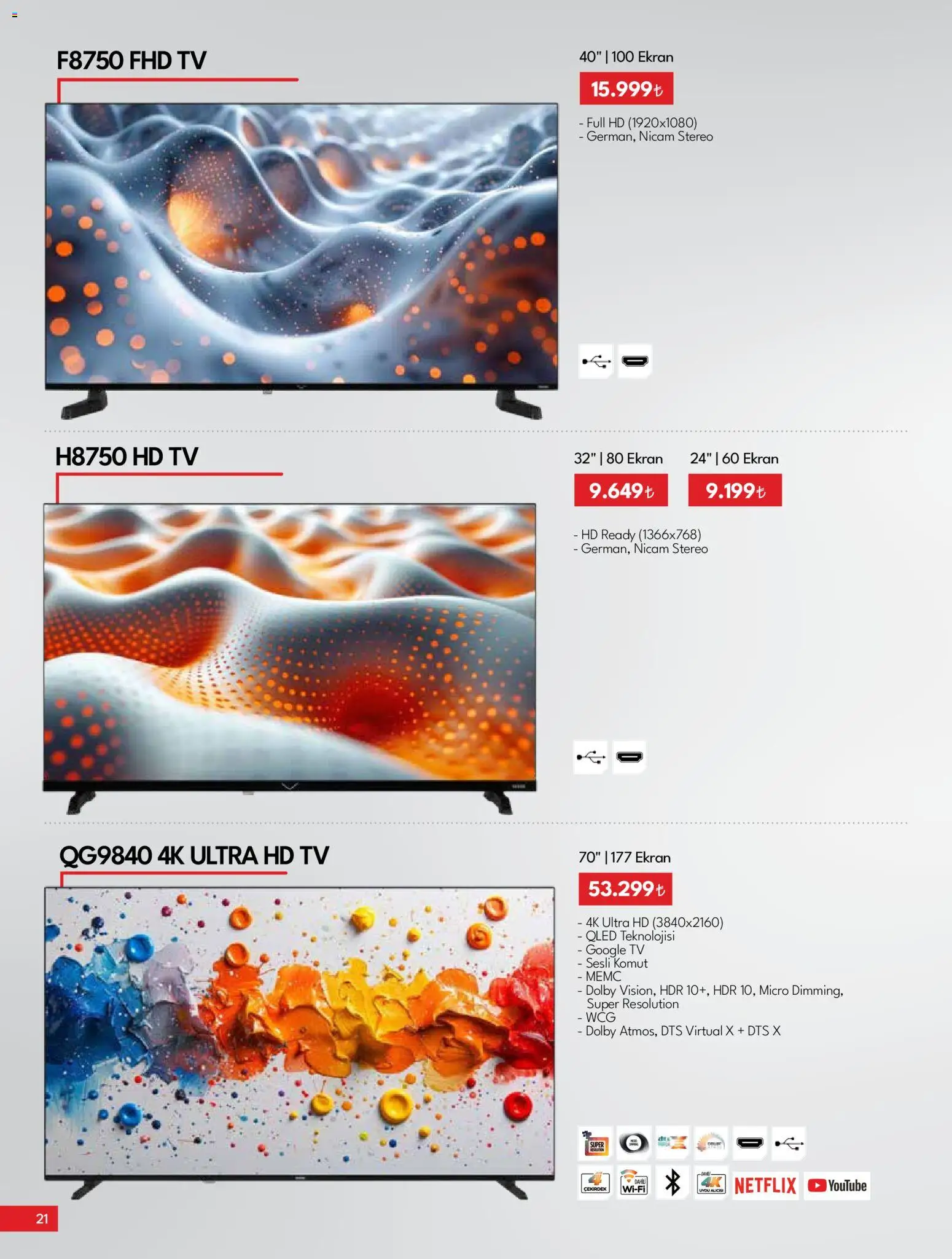 Vestel Tüketici Elektroniği - 17.02.2026 tarihinden itibaren geçerlidir | Sayfa: 21 | Ürünler: TV