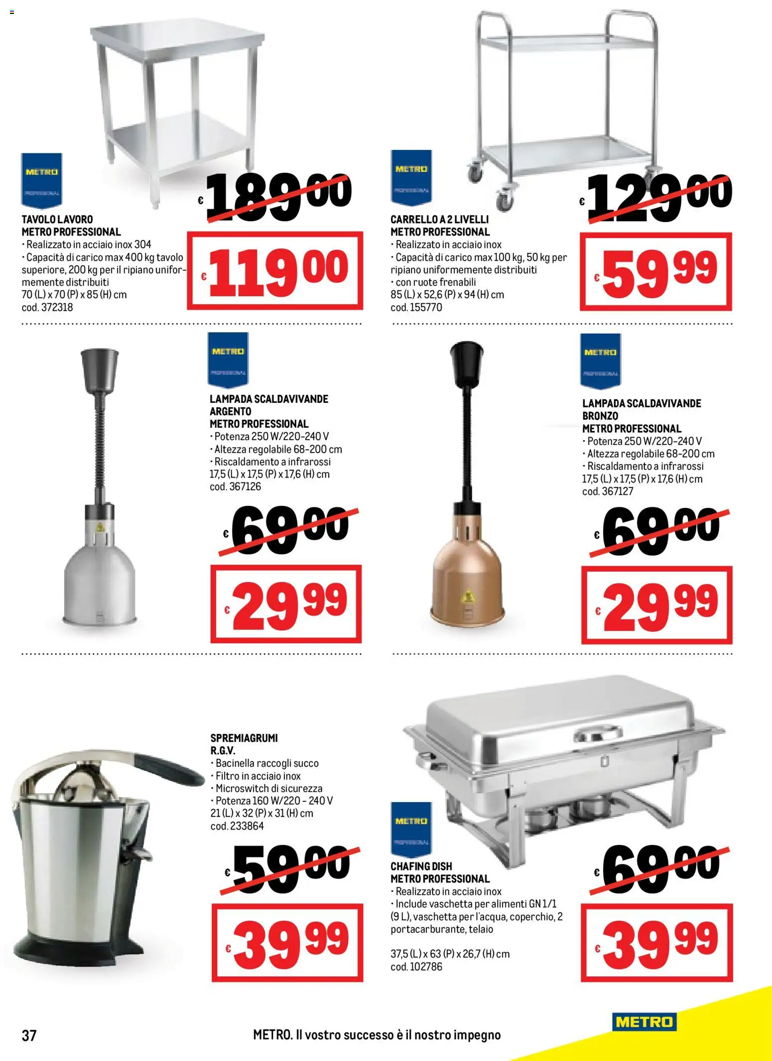 Volantino Metro del 20.11.2025 | Pagina: 37 | Prodotti: Succo, Carrello, Spremiagrumi, Lampada