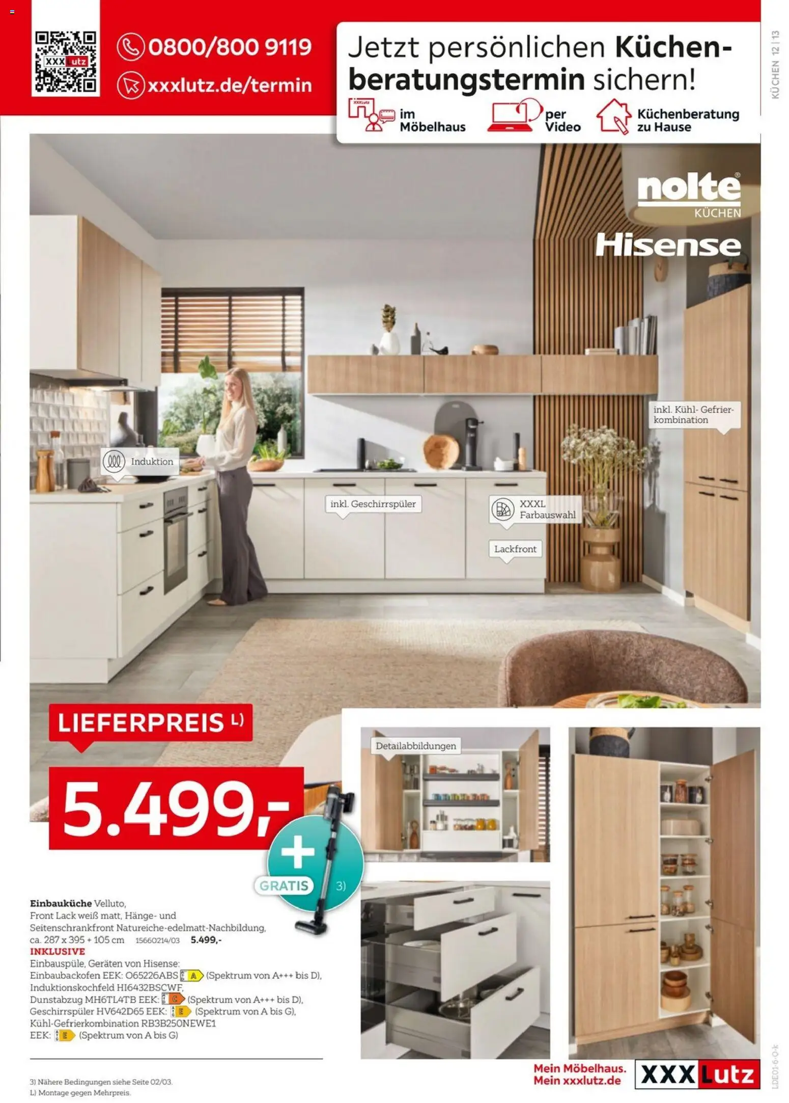 XXXL Lutz - Nr. 1 bei Küchen – gültig ab 27.12.2025 | Seite: 13 | Produkte: Einbauküche, Dunstabzug, Kühlgefrierkombination, Kuchen