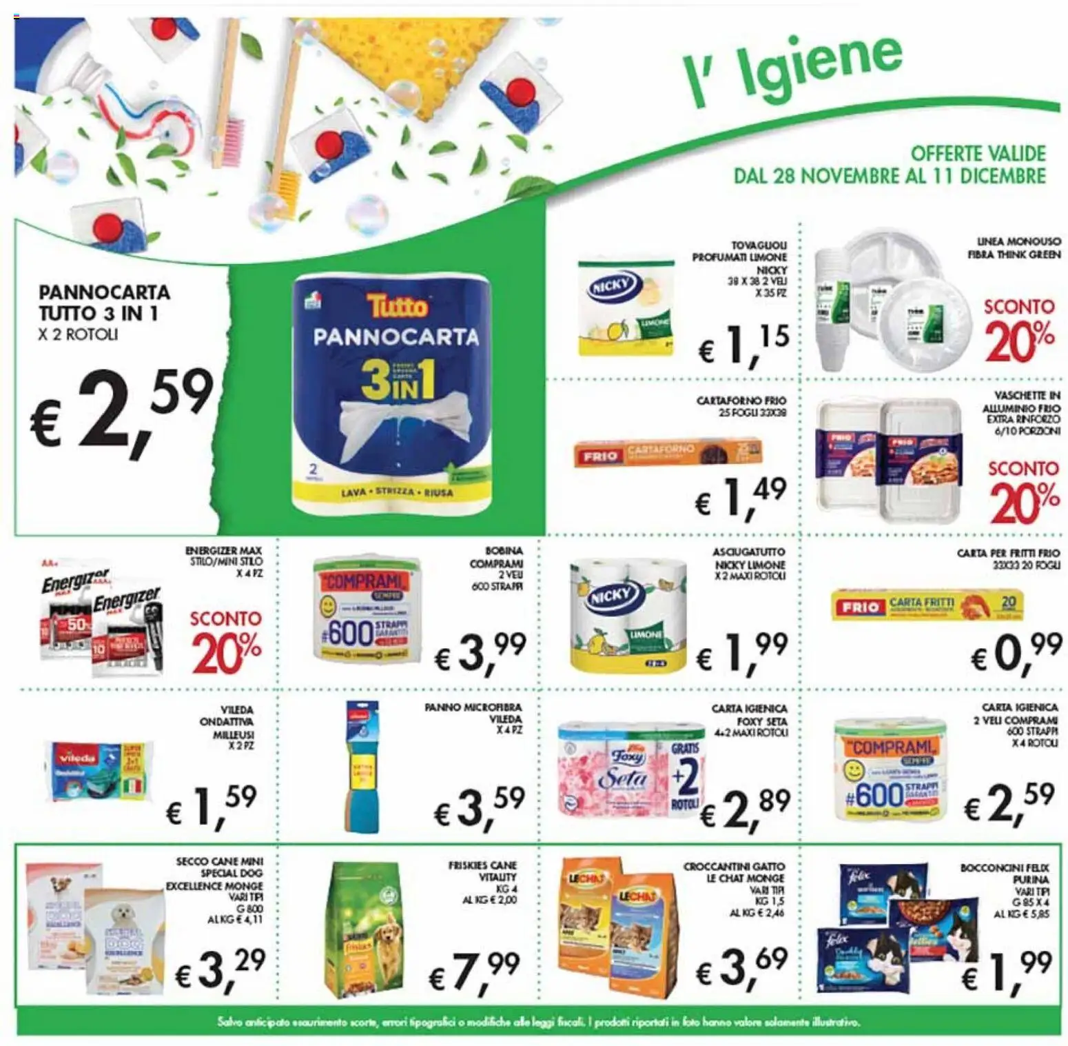 Volantino Coal del 28.11.2025 | Pagina: 21 | Prodotti: Carta igienica, Panno microfibra, Asciugatutto, Alluminio