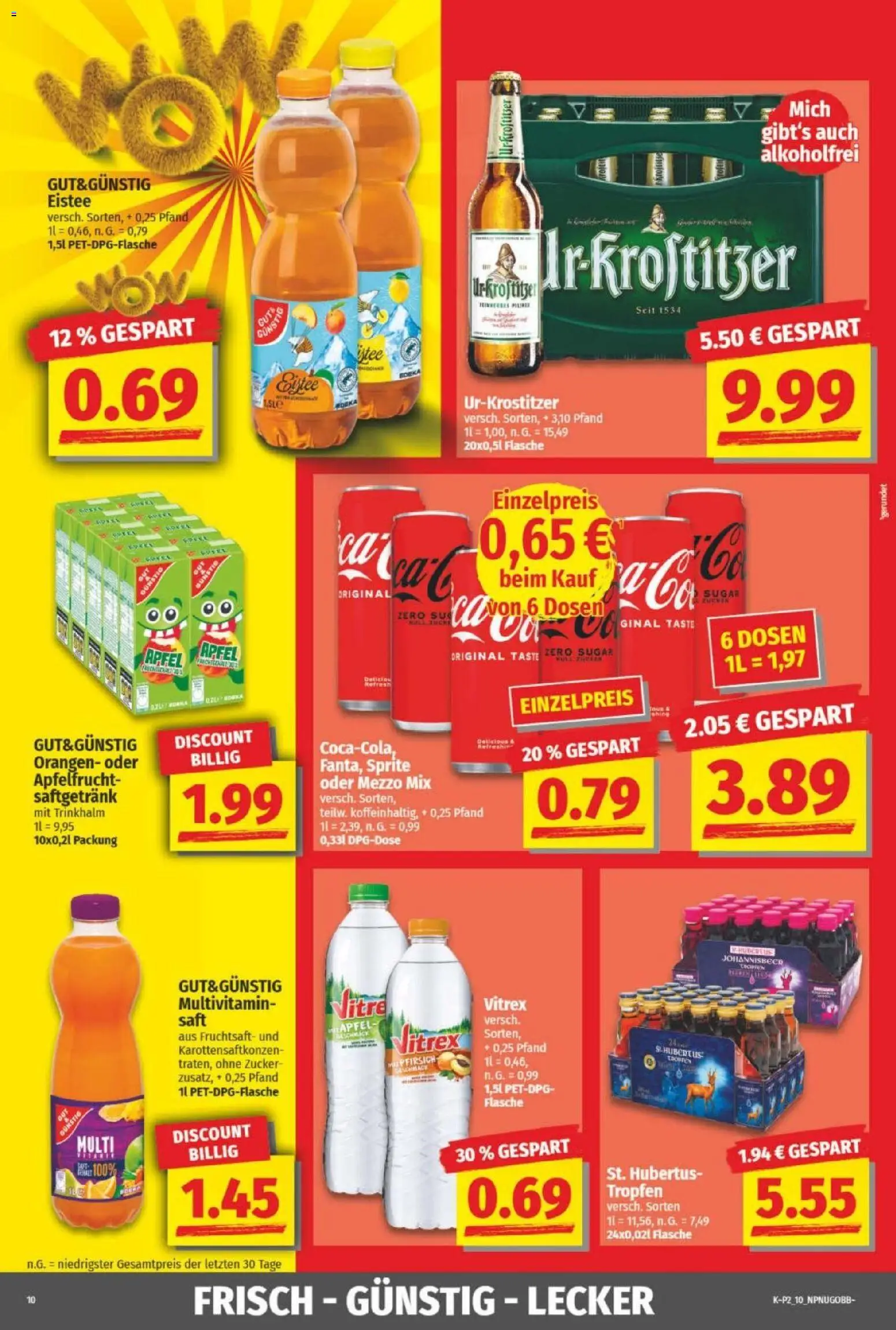 NP Discount Prospekt – gültig ab 04.01.2026 | Seite: 10 | Produkte: Äpfel, Zucker, Saft, Oder mezzo mix