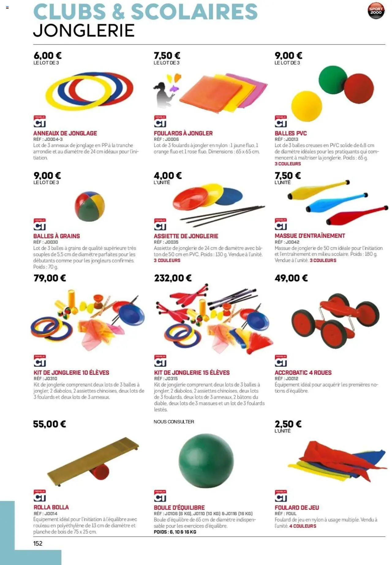 {H1} | Page: 152 | Produits: Orange, Poids, Rouleau, Foulard