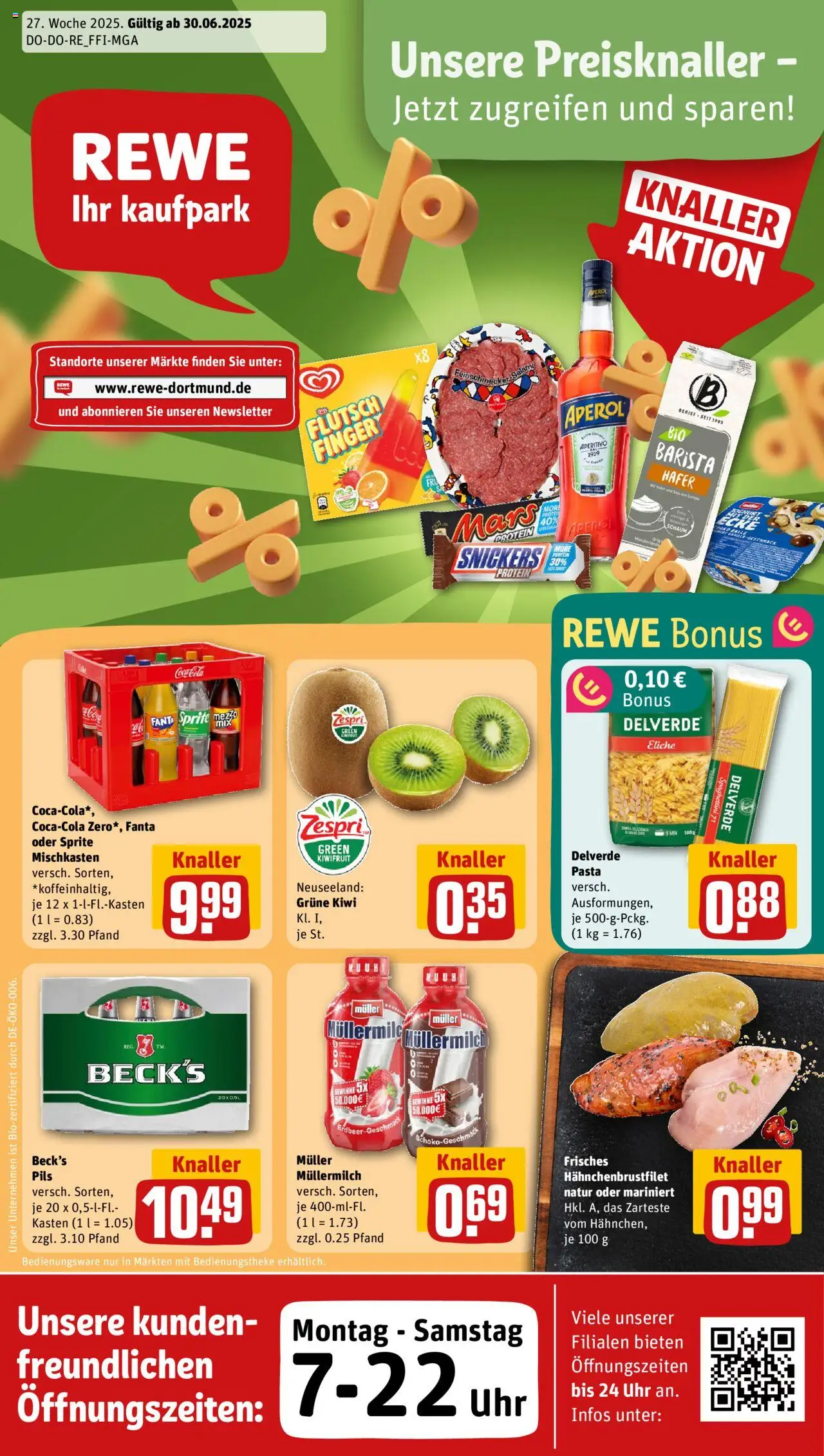 Rewe ihr Kaufpark Prospekt 	 - gültig ab dem 30.06.2025 | Seite: 1 | Produkte: Coca cola, Salami, Kiwi, Muller mullermilch