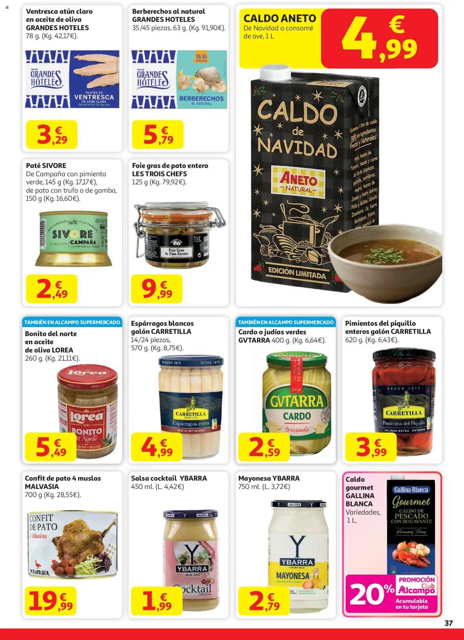Alcampo - Hg Madrid │ válido desde el 11.12.2025 | Página: 37 | Productos: Pescado, Νερό καρύδας, Fresas, Aceite de oliva