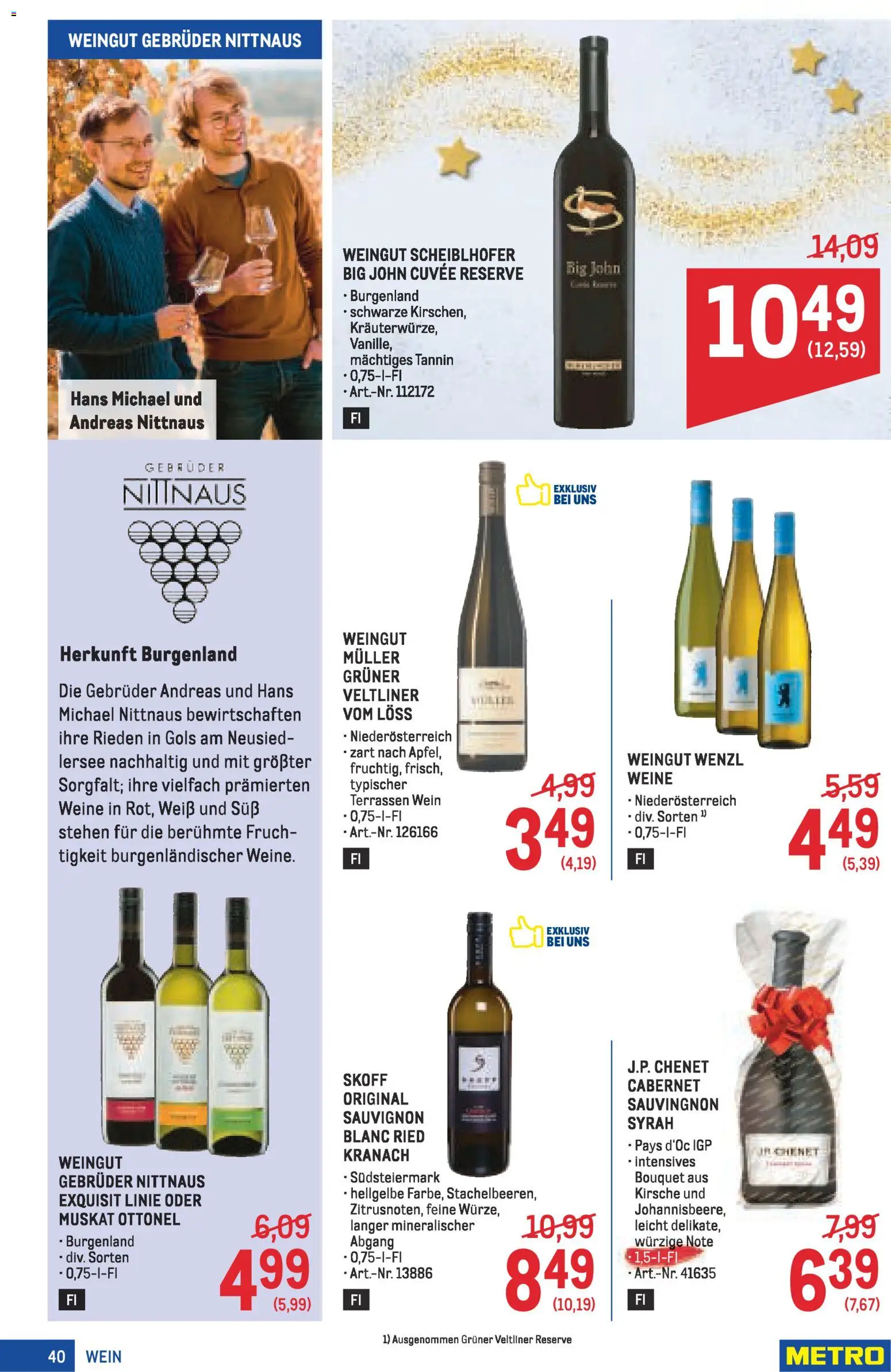 Metro angebote Profi gültig ab 27.11.2025 | Seite: 40 | Produkte: Wein