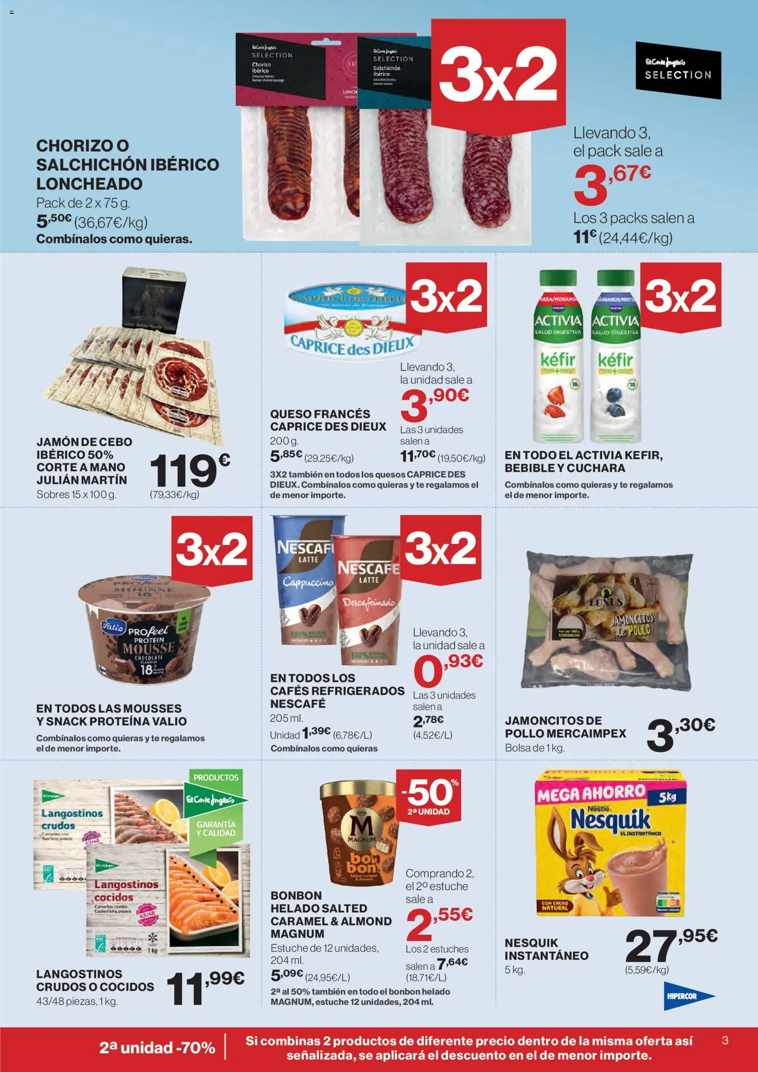 Hipercor catálogo │ válido desde el 12.02.2026 | Página: 3 | Productos: Mousse, Té, Helado, Loncheado