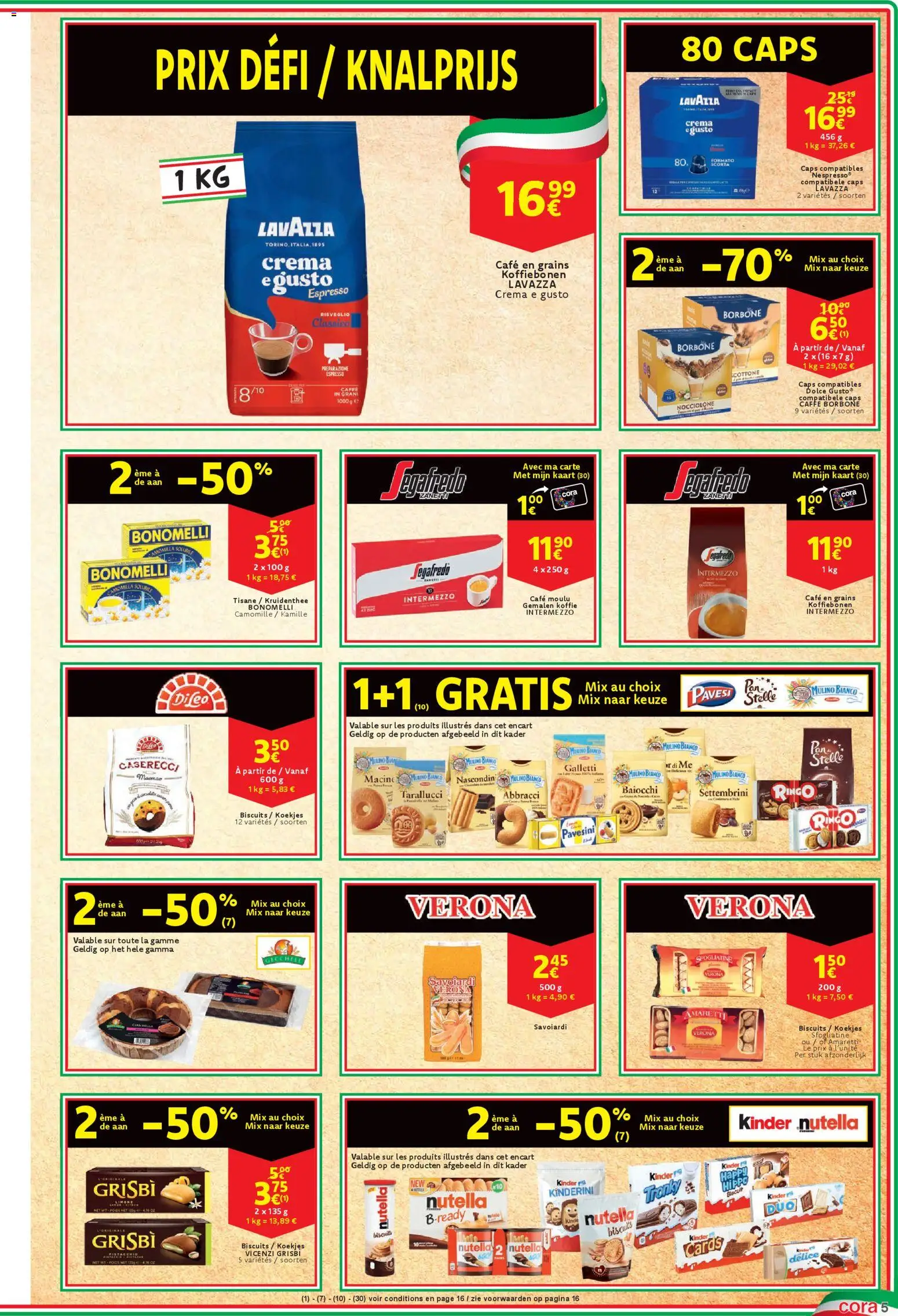 {H1} | Pagina: 5 | Producten: Koekjes, La, Kaart, Koffie