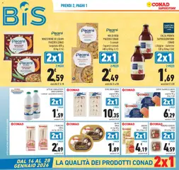 Anteprima del volantino GELATO CONAD, vari tipi 200 g valido a partire dal 14.01.2026 | Pagina: 4 | Prodotti: Salmone, Cereali, Gelato, Mandorle