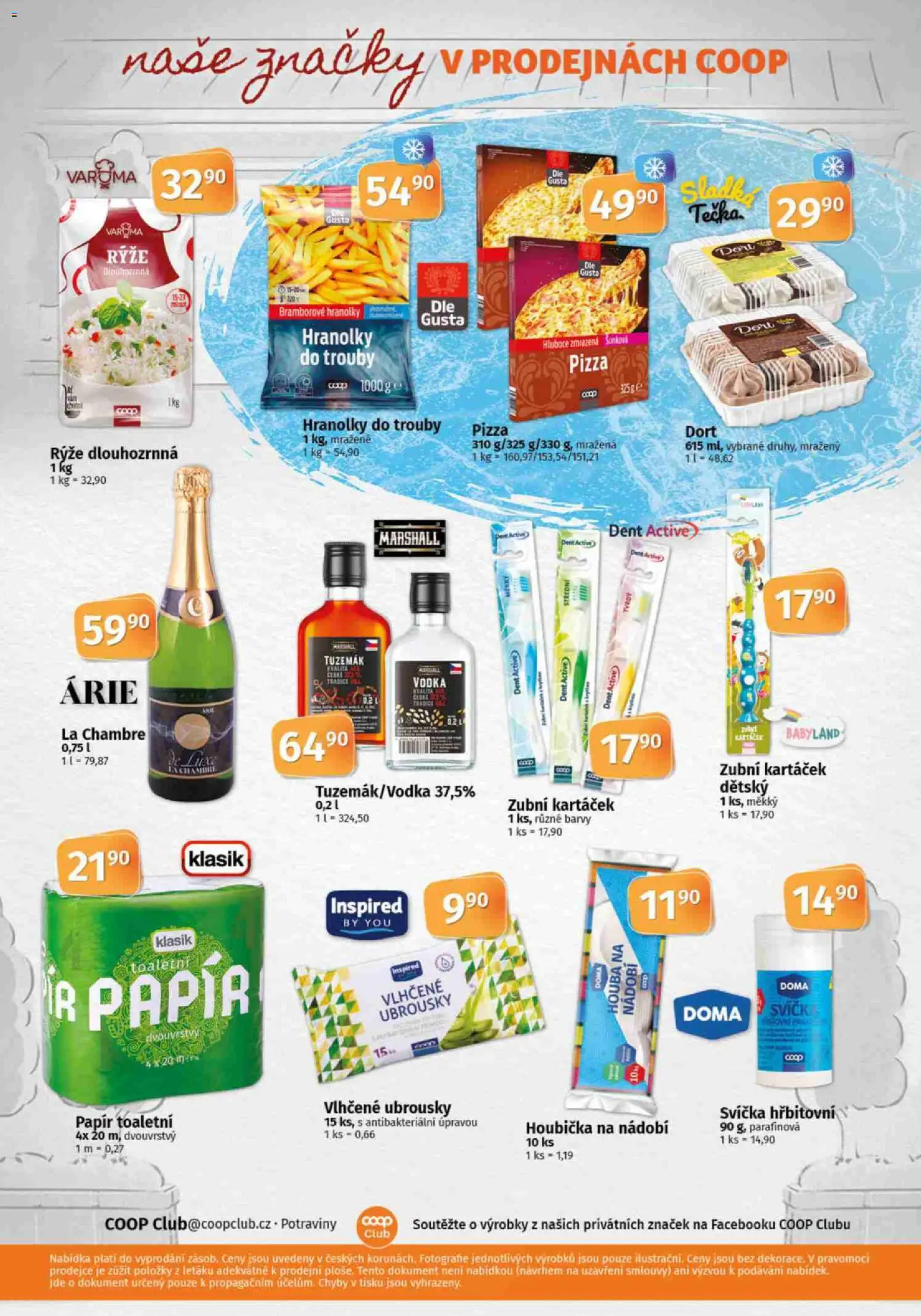 Konzum leták od 28.01.2026 | Strana: 10 | Produkty: Vlhčené ubrousky, Nádobí, Bramborové hranolky, Dort