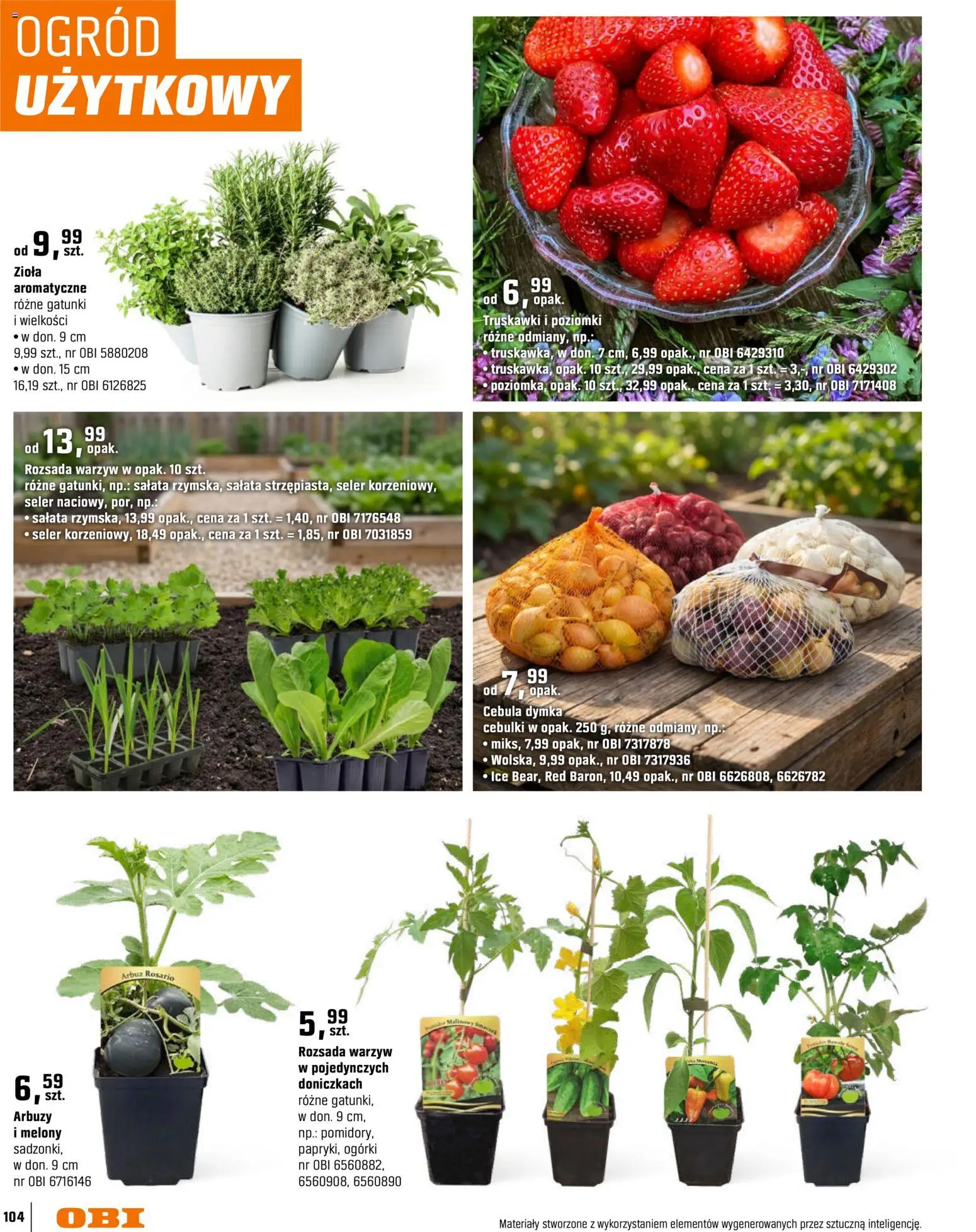 OBI gazetka - Ogród od 11.03.2026 | Strona: 104 | Produkty: Arbuz, Truskawki