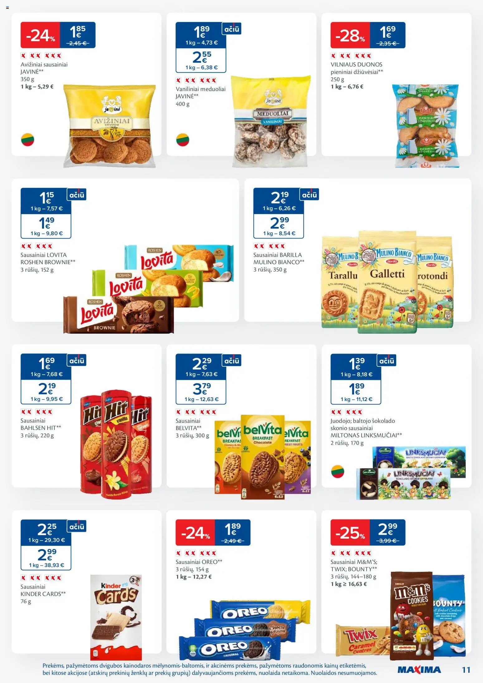 MAXIMA akcijos nuo 25.11.2025 | Puslapis: 11 | Prekių: Sausainiai