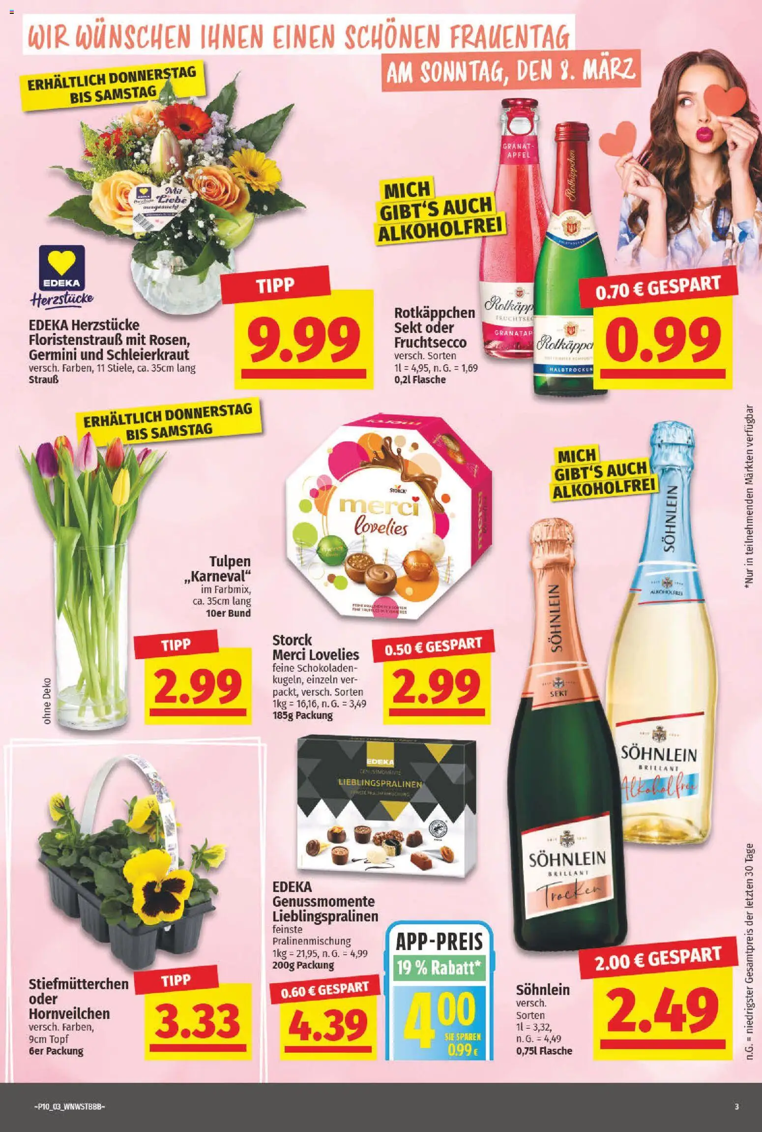 NP Discount Prospekt 	 – gültig ab 02.03.2026 | Seite: 3 | Produkte: Merci, Sekt, Äpfel, Fruchtsecco