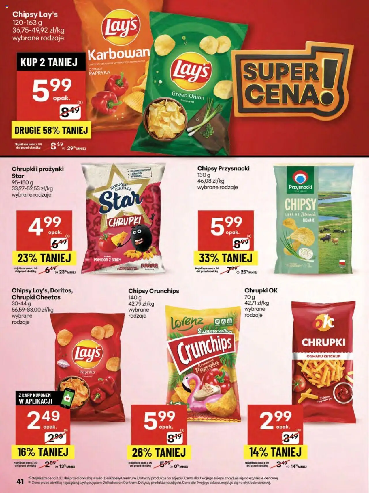 Delikatesy Centrum Gazetka od 14.08.2025 | Strona: 41 | Produkty: Chipsy, Ketchup, Papryka, Delikatesy