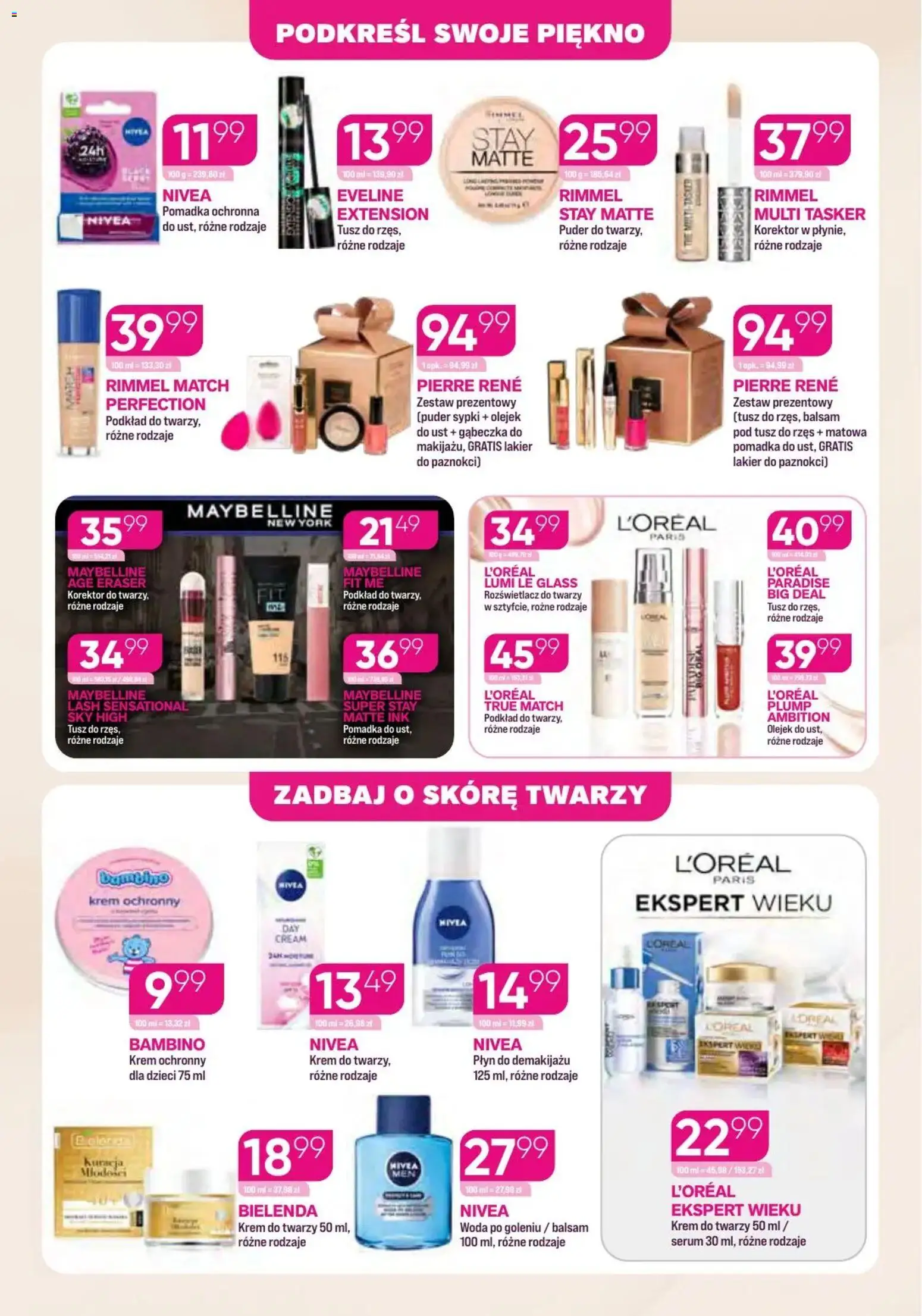 Koliber Gazetka od 10.11.2025 | Strona: 3 | Produkty: Pomadka, Tusz do rzęs, Płyn do demakijażu, Krem