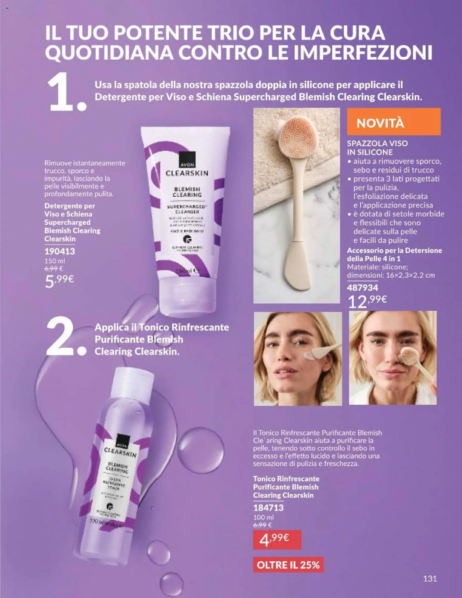 Volantino Avon del 01.05.2026 | Pagina: 131 | Prodotti: Detergente, Spatola, Silicone, Trucco