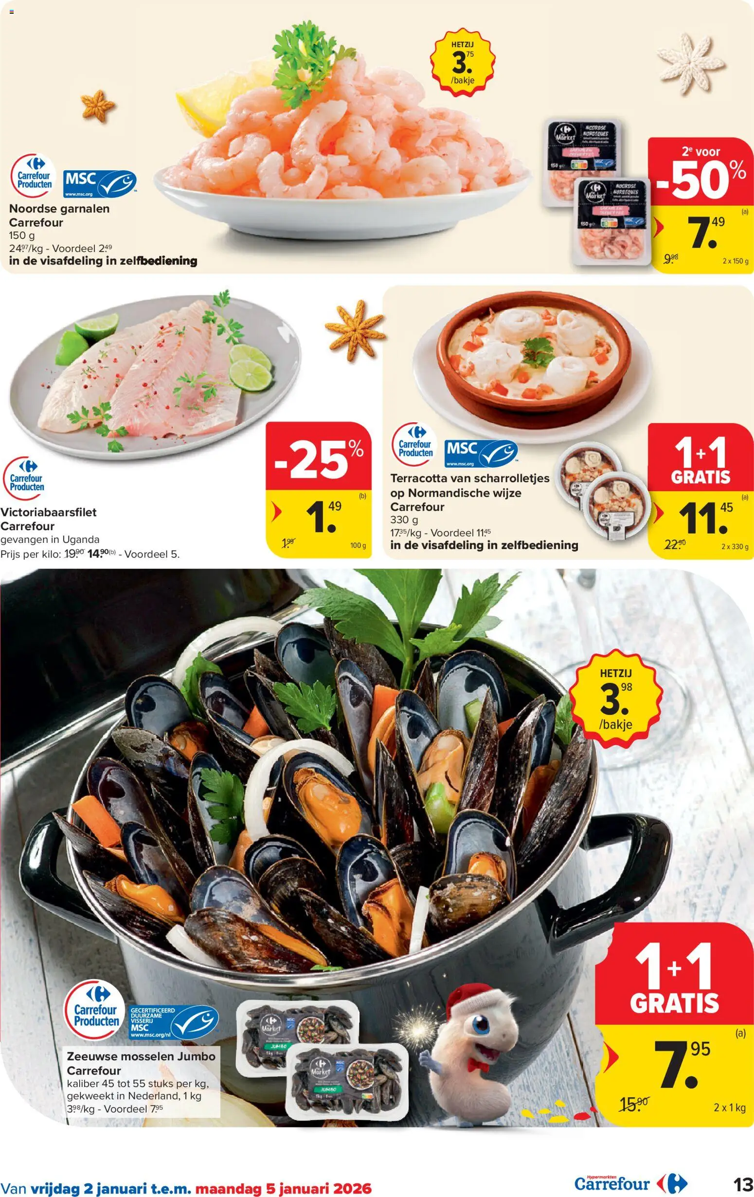 {H1} | Pagina: 13 | Producten: Mosselen, Kekszek