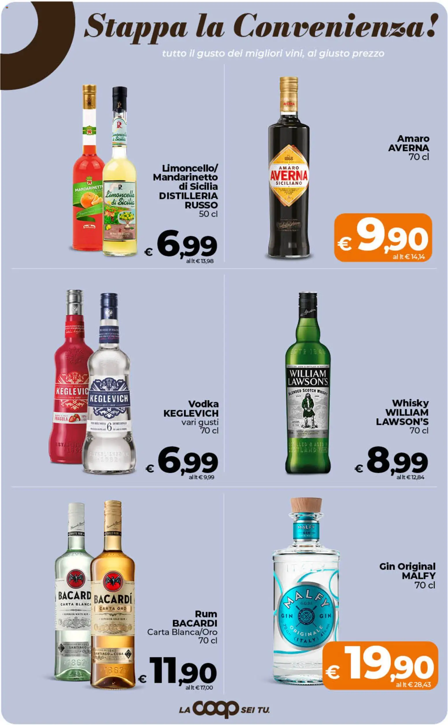 Volantino Ipercoop del 28.04.2026 | Pagina: 40 | Prodotti: Gin, Vodka, Whisky, Amaro