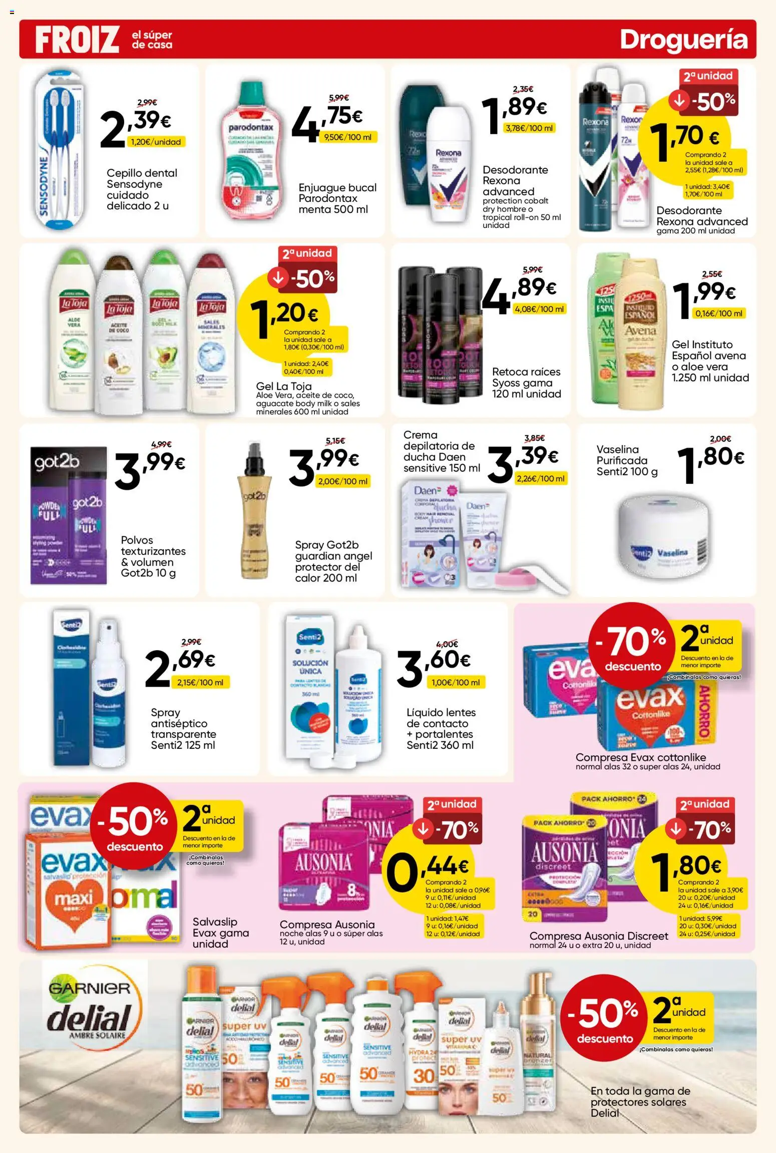 Froiz folleto │ válido desde el 09.04.2026 | Página: 19 | Productos: Cepillo, Desodorante, Enjuague bucal, Ducha
