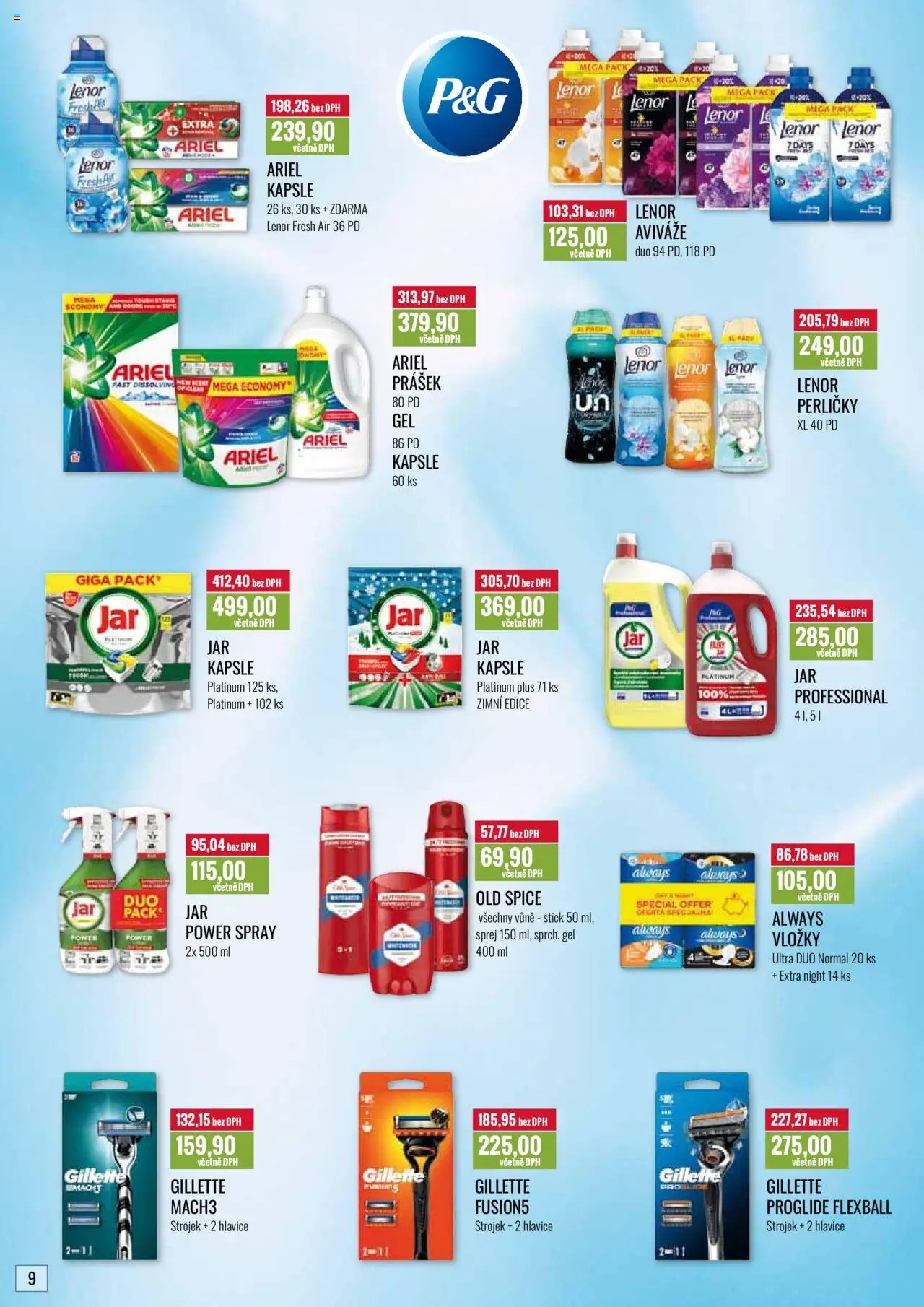 Ratio leták od 01.10.2025 | Strana: 10 | Produkty: Lenor, Vložky, Gillette Mach3, Old Spice