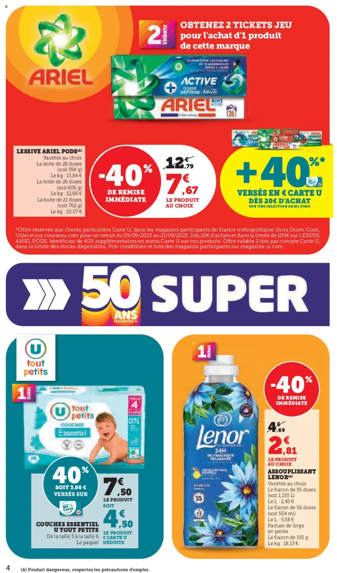 | Page: 4 | Produits: Ariel, Couches, Lessive Ariel, Lessive