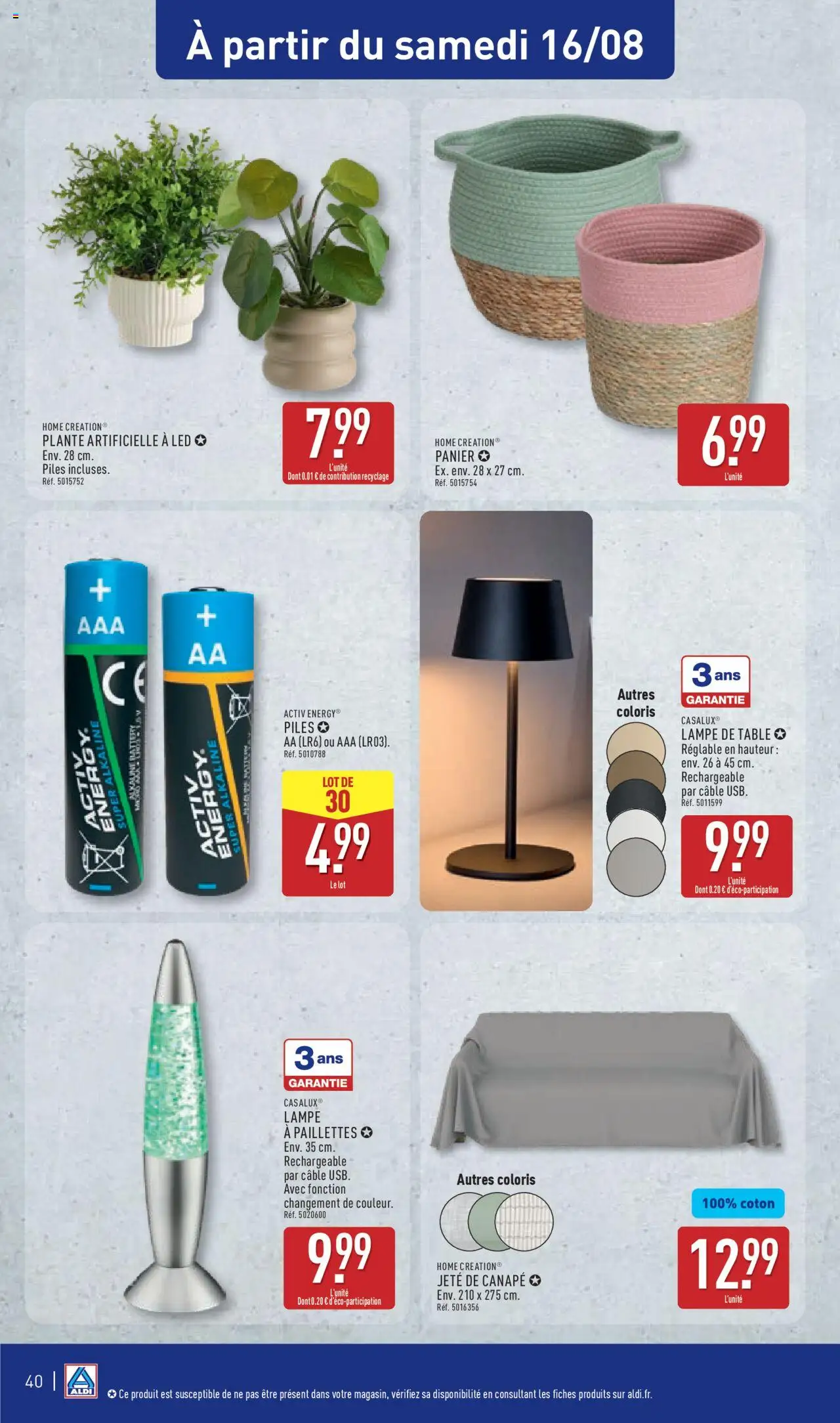  | Page: 42 | Produits: Coton, Table, Panier, Lampe