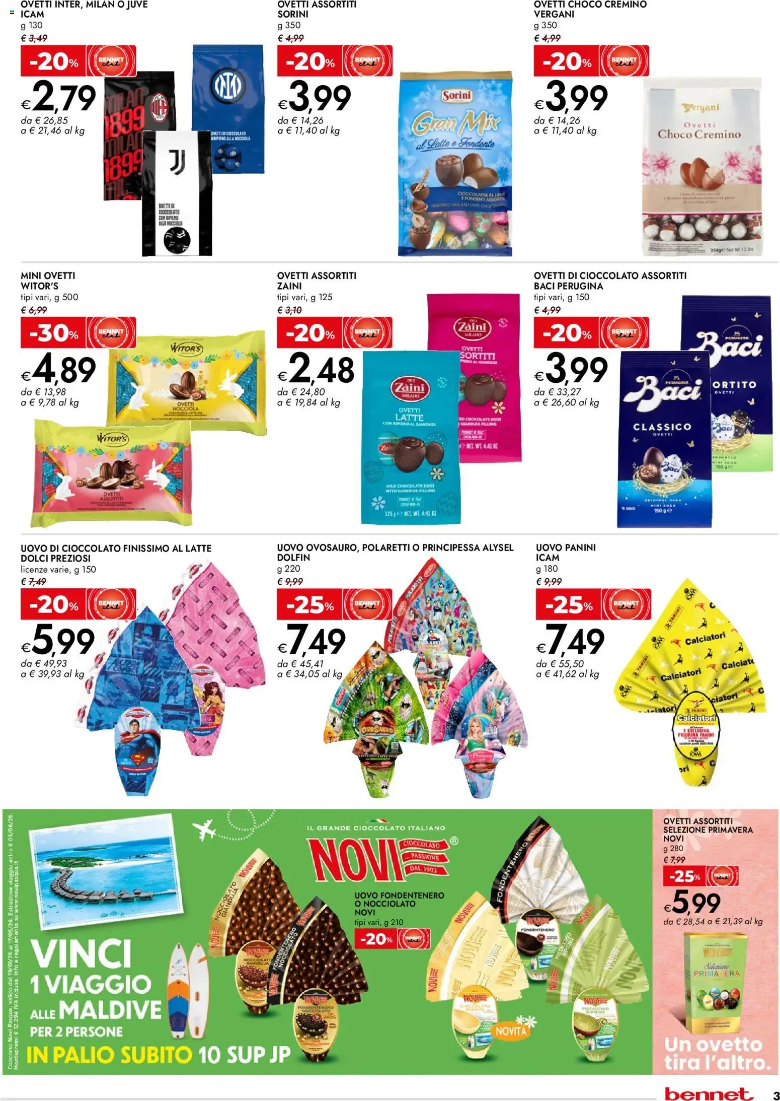 Volantino bennet del 23.03.2026 | Pagina: 3 | Prodotti: Cioccolato, Latte, Cioccolatini