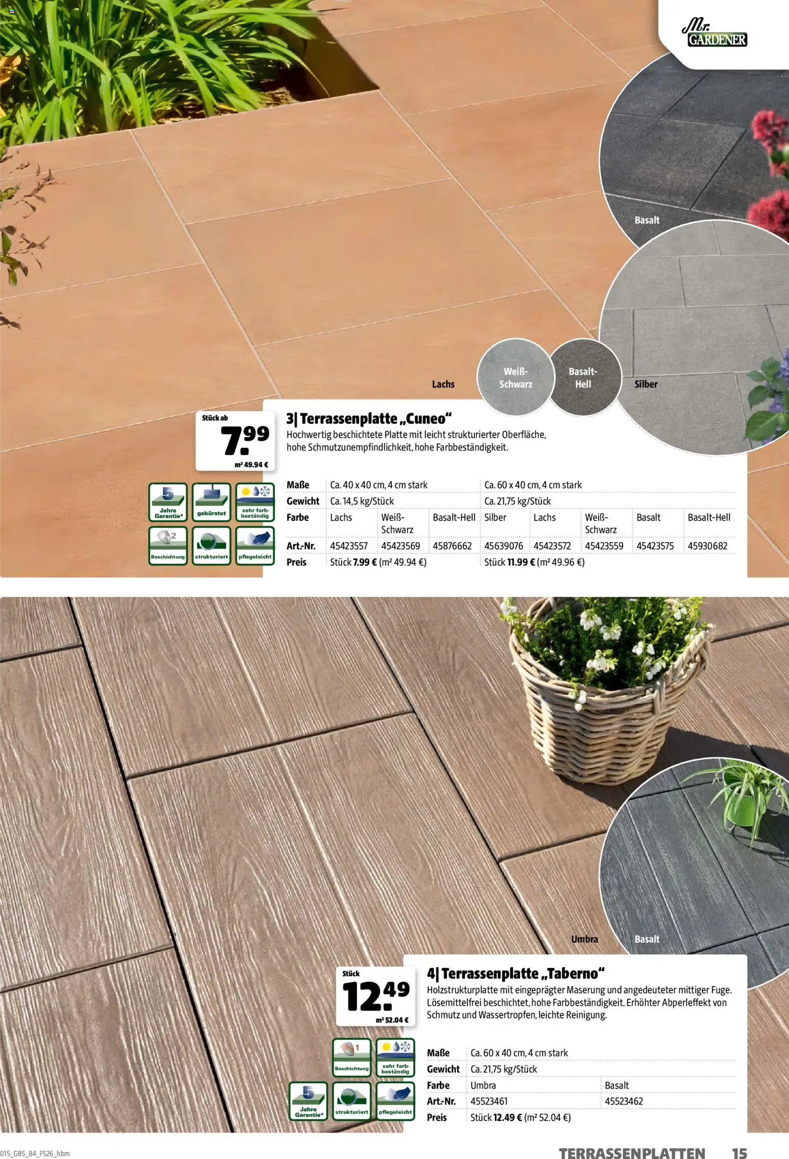 Hagebau Gartenbaustoffsortiment – gültig ab 02.03.2026 | Seite: 15 | Produkte: Gewicht, Lachs