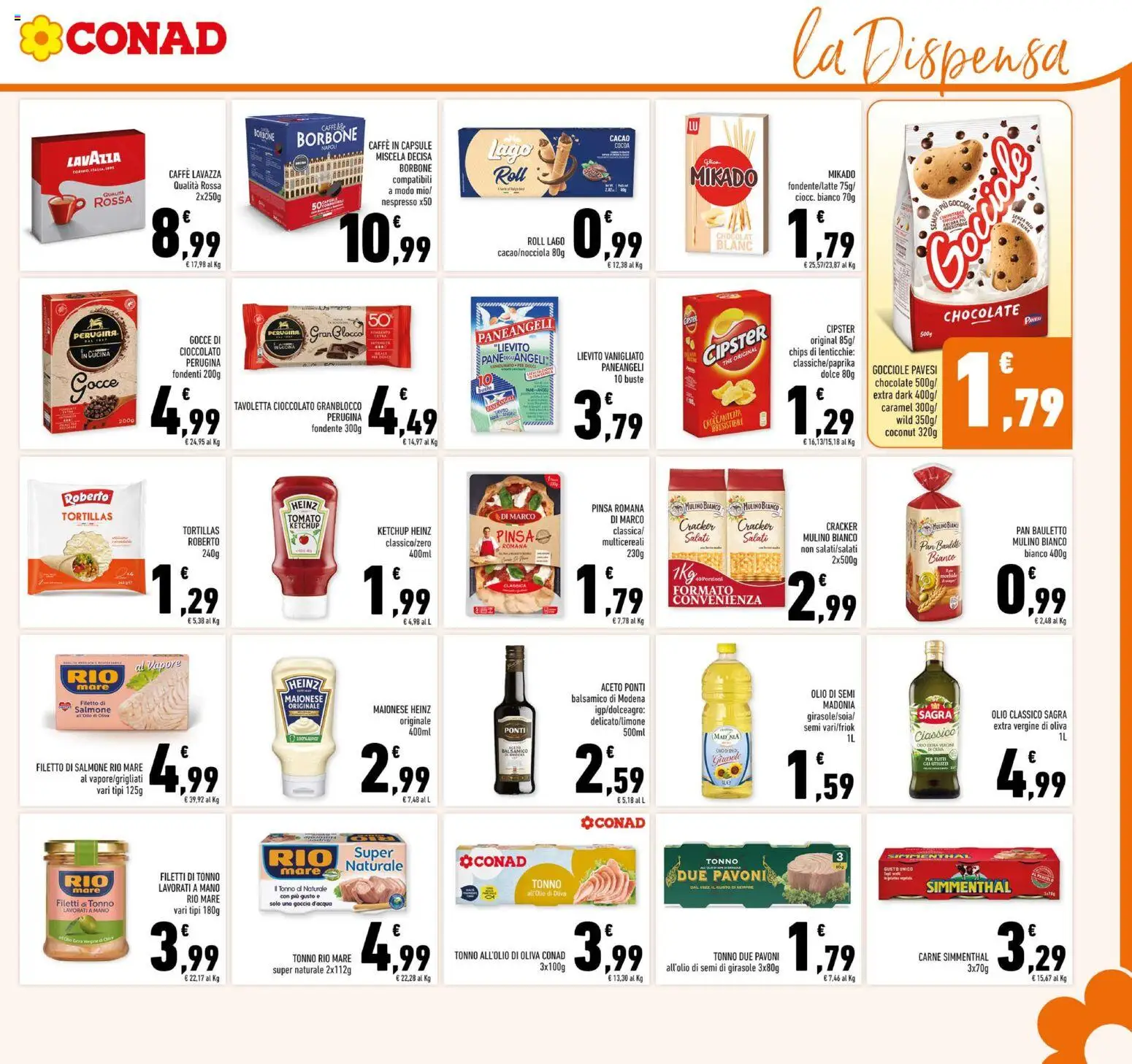 Volantino Conad del 19.11.2025 | Pagina: 15 | Prodotti: Tortillas, Tonno, Caffe in capsule, Lavazza