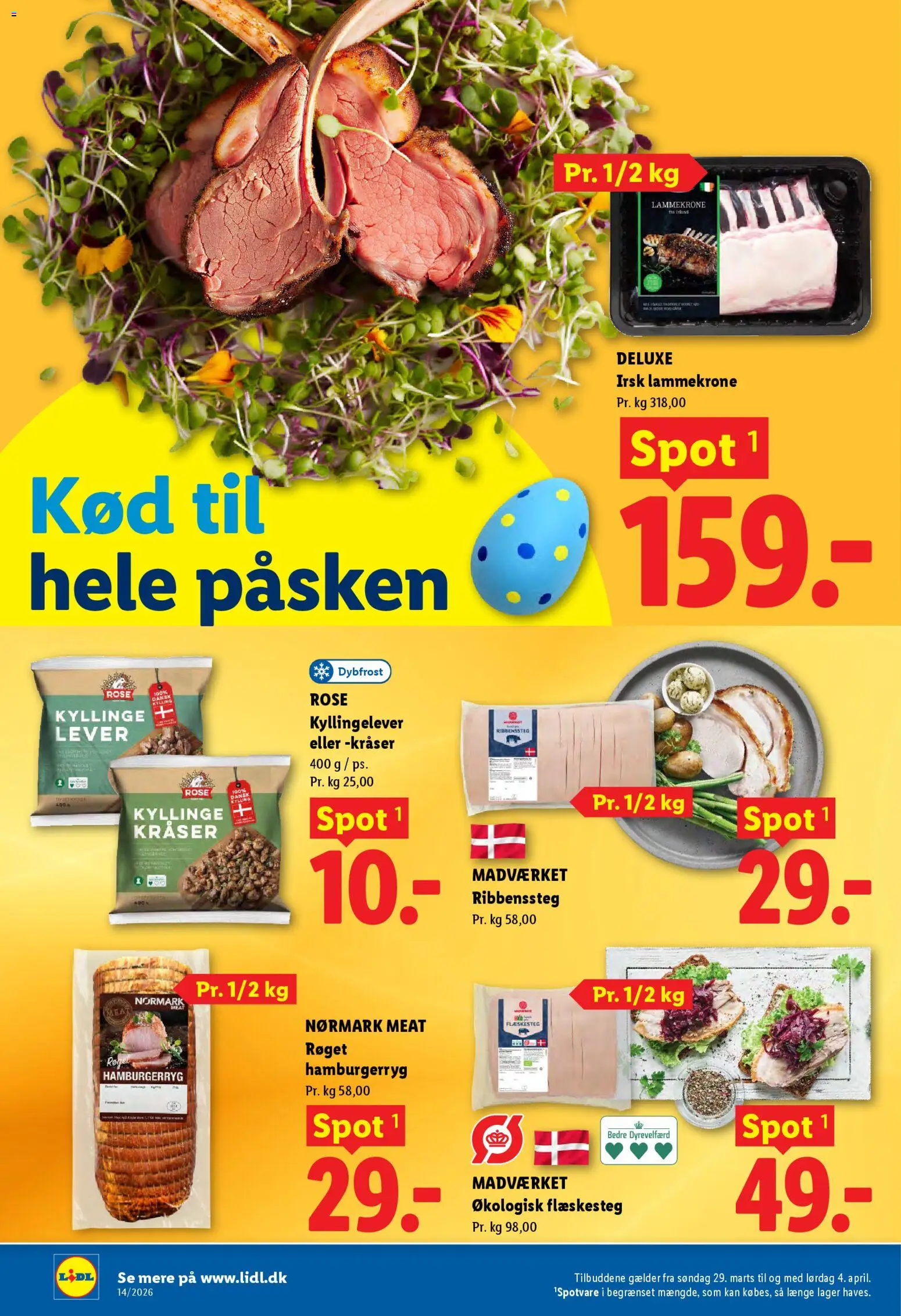 Lidl tilbudsavis – gyldig fra 29.03.2026 | Side: 6 | Produkter: Flæskesteg, Hamburgerryg, Søm