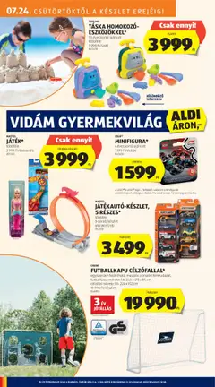 Aldi akciós ujság - amely érvényes a következő dátumtól: 24.07.2025 | Oldal: 6 | Termékek: Táska, Homokozo