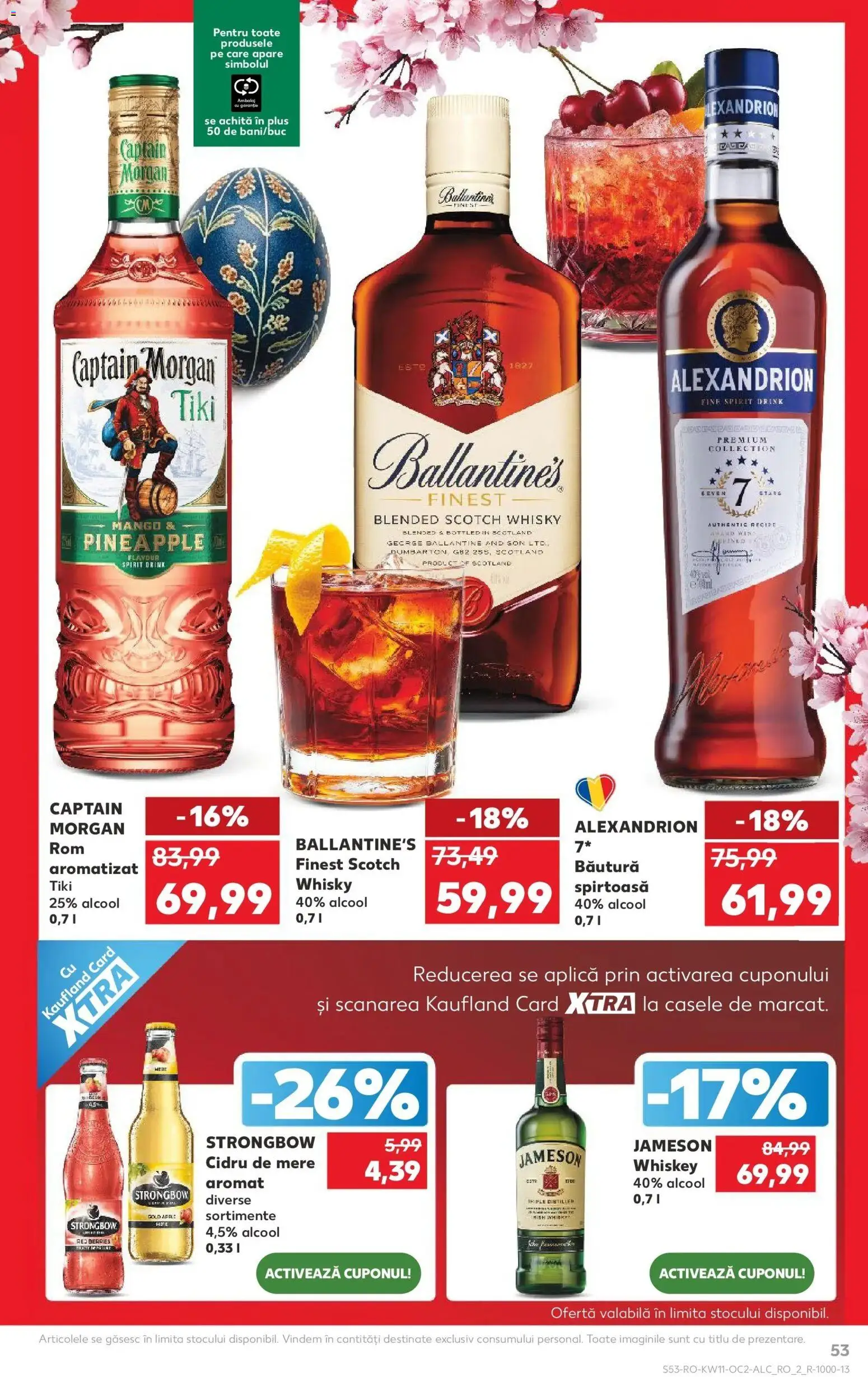 Noul catalog Kaufland – valabil de la 11.03.2026 | Pagină: 53 | Produse: Apple, Rom, Whiskey, Mango