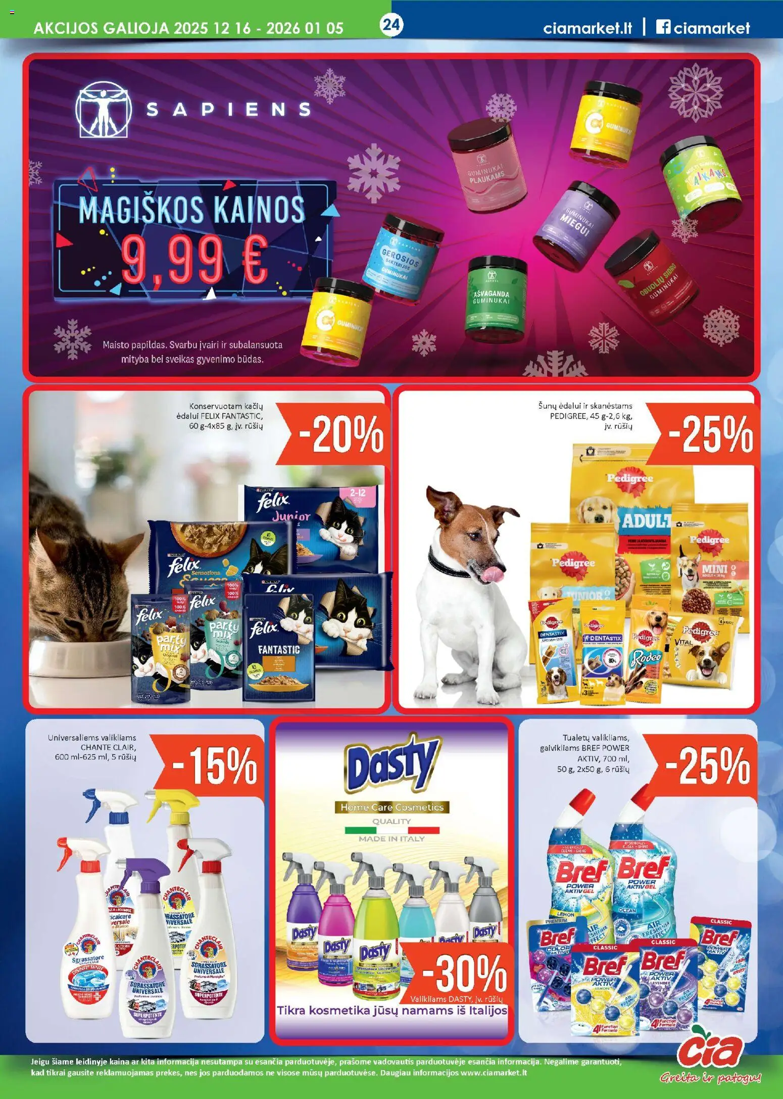 ČIA MARKET akcijos nuo 16.12.2025 | Puslapis: 24 | Prekių: Guminukai