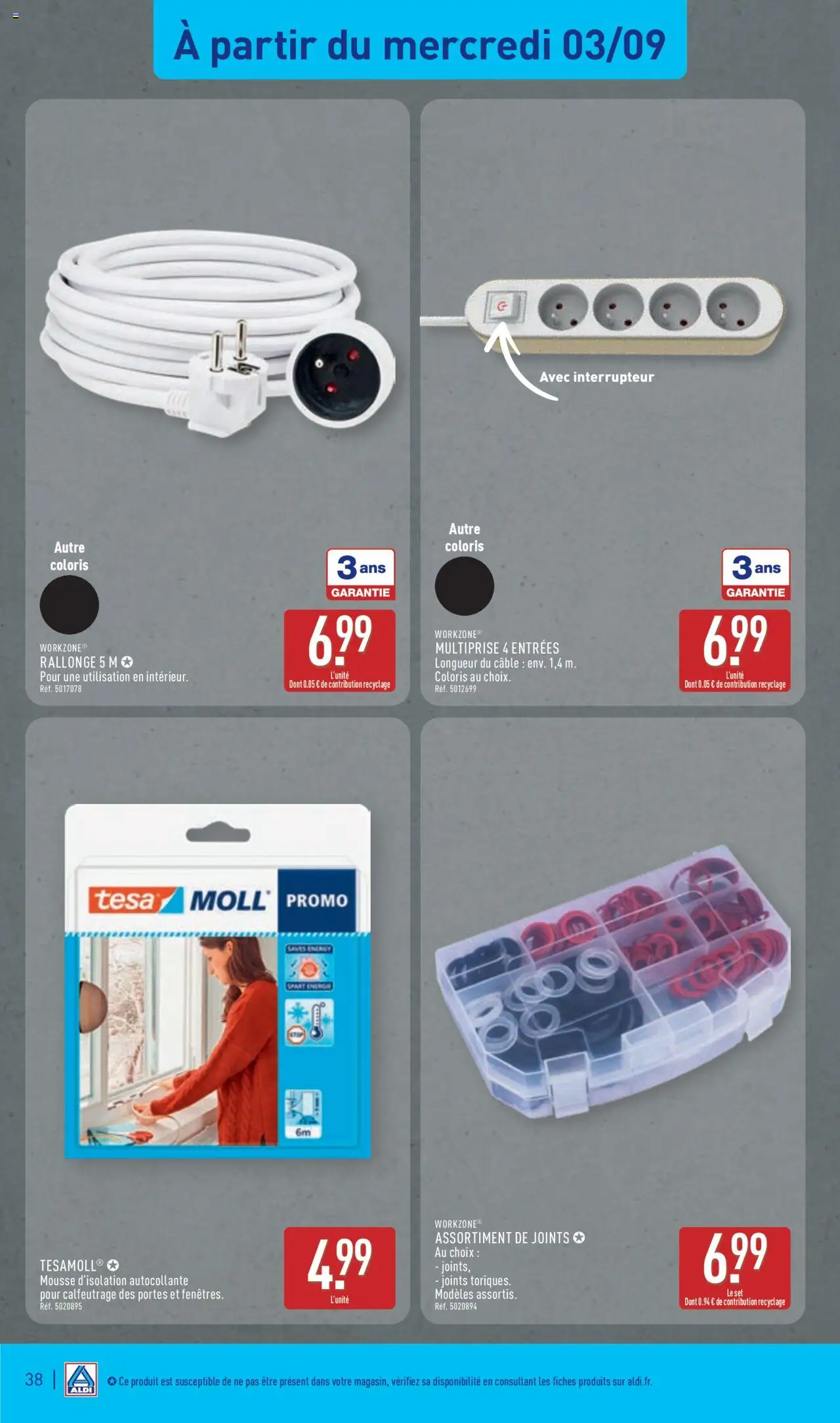  | Page: 41 | Produits: Câble, Interrupteur, Mousse, Portes