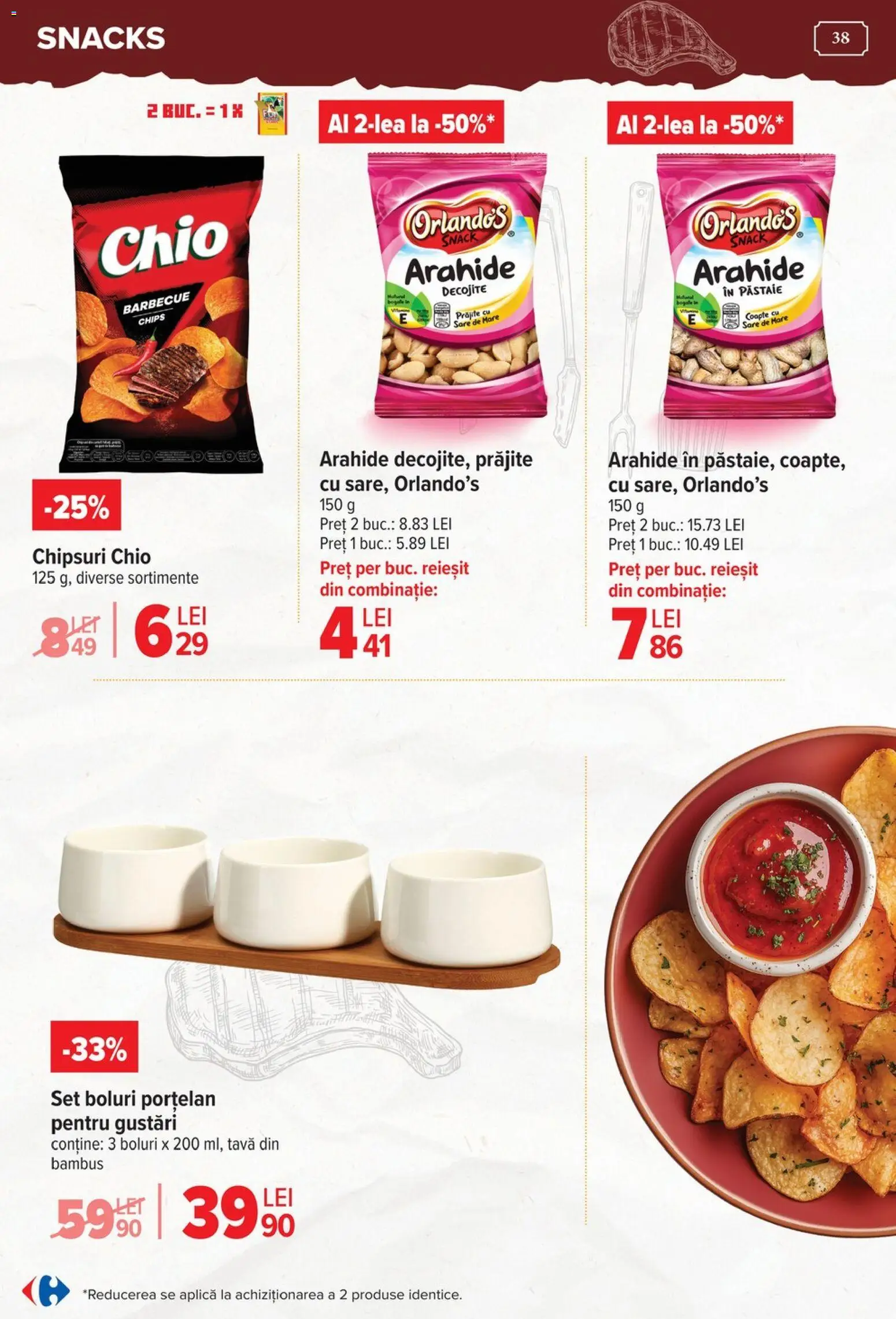 Noul catalog Carrefour – valabil de la 15.04.2026 | Pagină: 38 | Produse: Arahide, Chipsuri, Sare