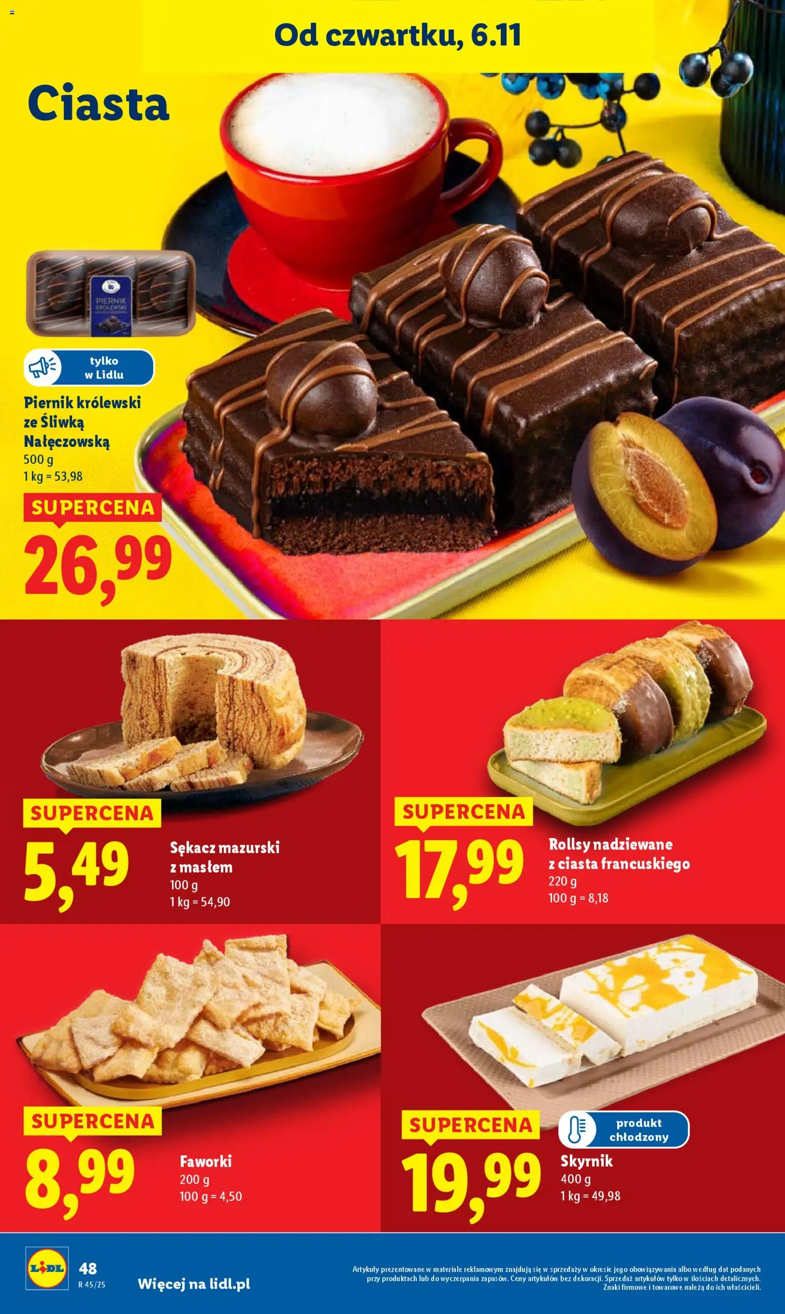 Lidl Gazetka od 06.11.2025 | Strona: 52 | Produkty: Śliwka nałęczowska, Piernik