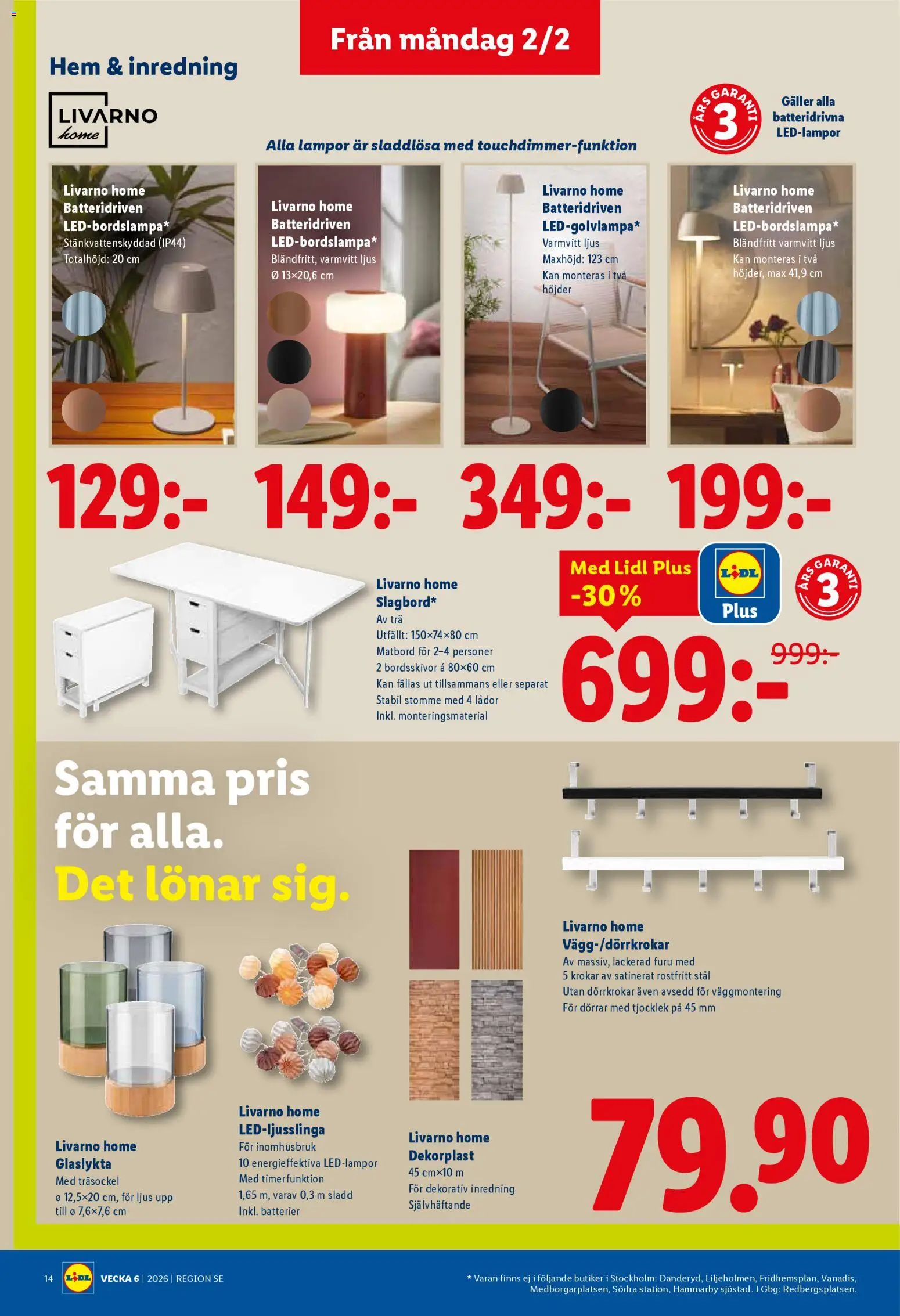 Lidl reklamblad aktuell från 02.02.2026 | Sida: 16 | Produkter: Batterier, Galler, Sladd, Ljus