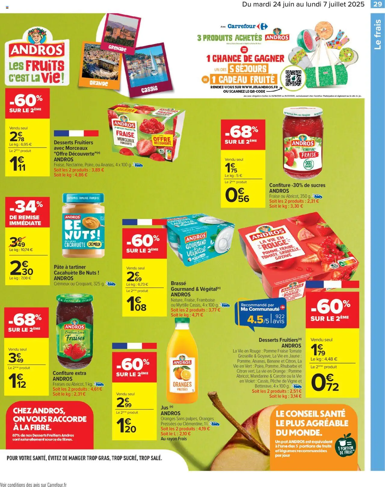  | Page: 31 | Produits: Pomme, Pâte à tartiner, Thé, Fraises