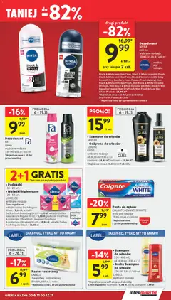 Pogląd oferty "Intermarche Gazetka" - ważna od 06.11.2025 | Strona: 35 | Produkty: Podpaski, Szampon, Odżywka do włosów, Dezodorant