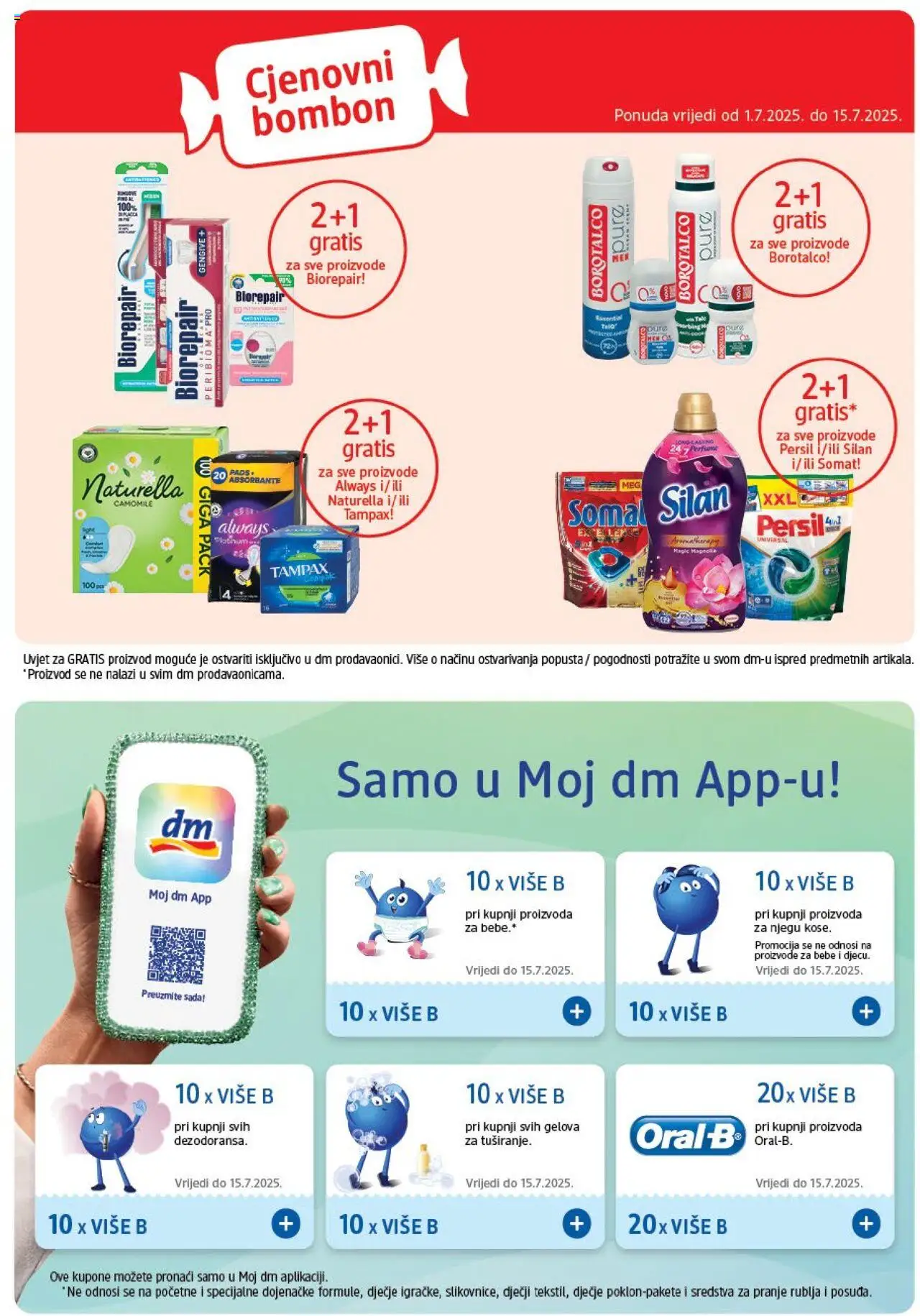 DM katalog | vrijedi od 01.07.2025 | Stranica: 30 | Proizvodi: Somat, Persil, Borotalco