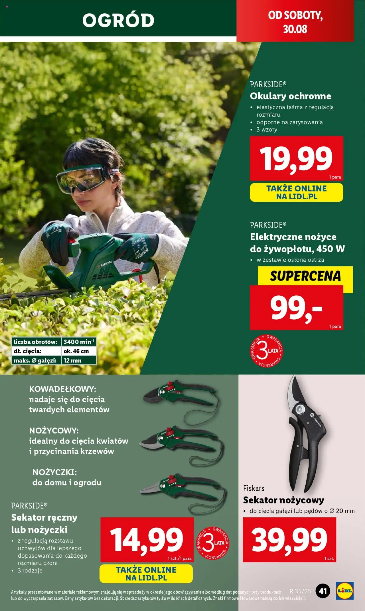 Lidl Katalog od 25.08.2025 | Strona: 41 | Produkty: Okulary, Sekator