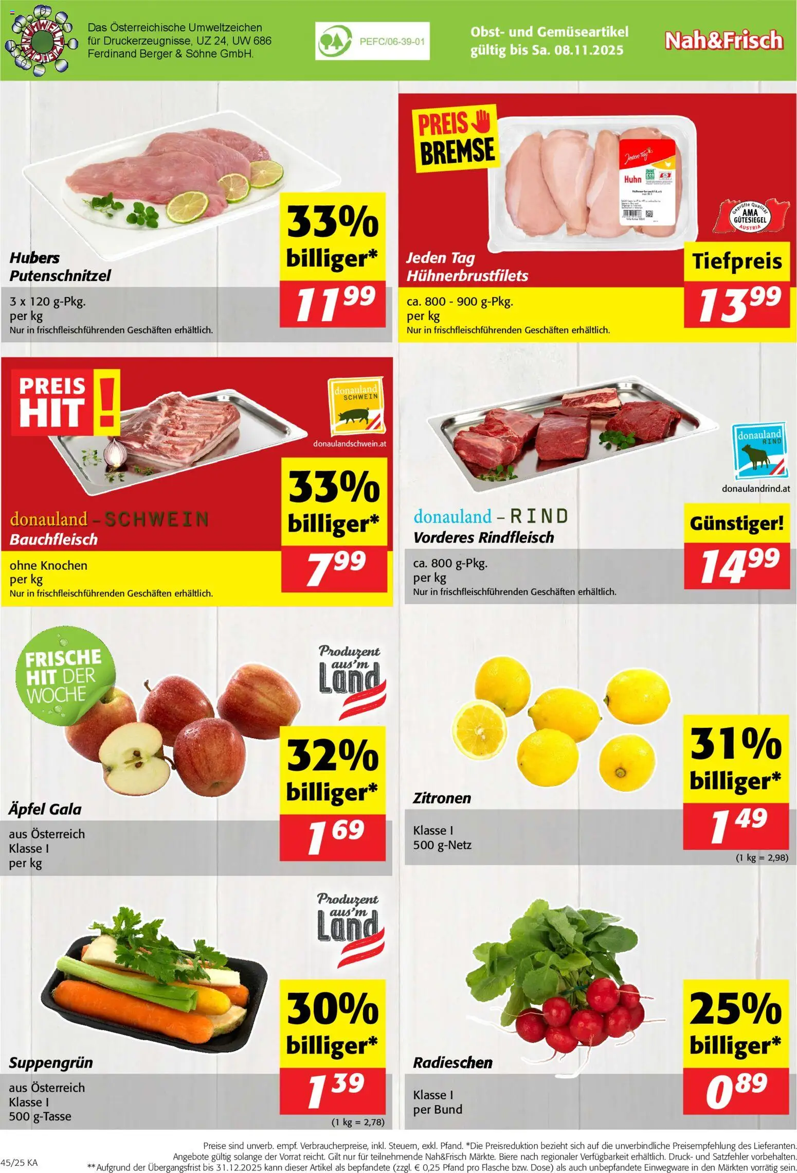 Nah und Frisch Flugblatt gültig ab 05.11.2025 | Seite: 8 | Produkte: Obst, Äpfel, Rindfleisch